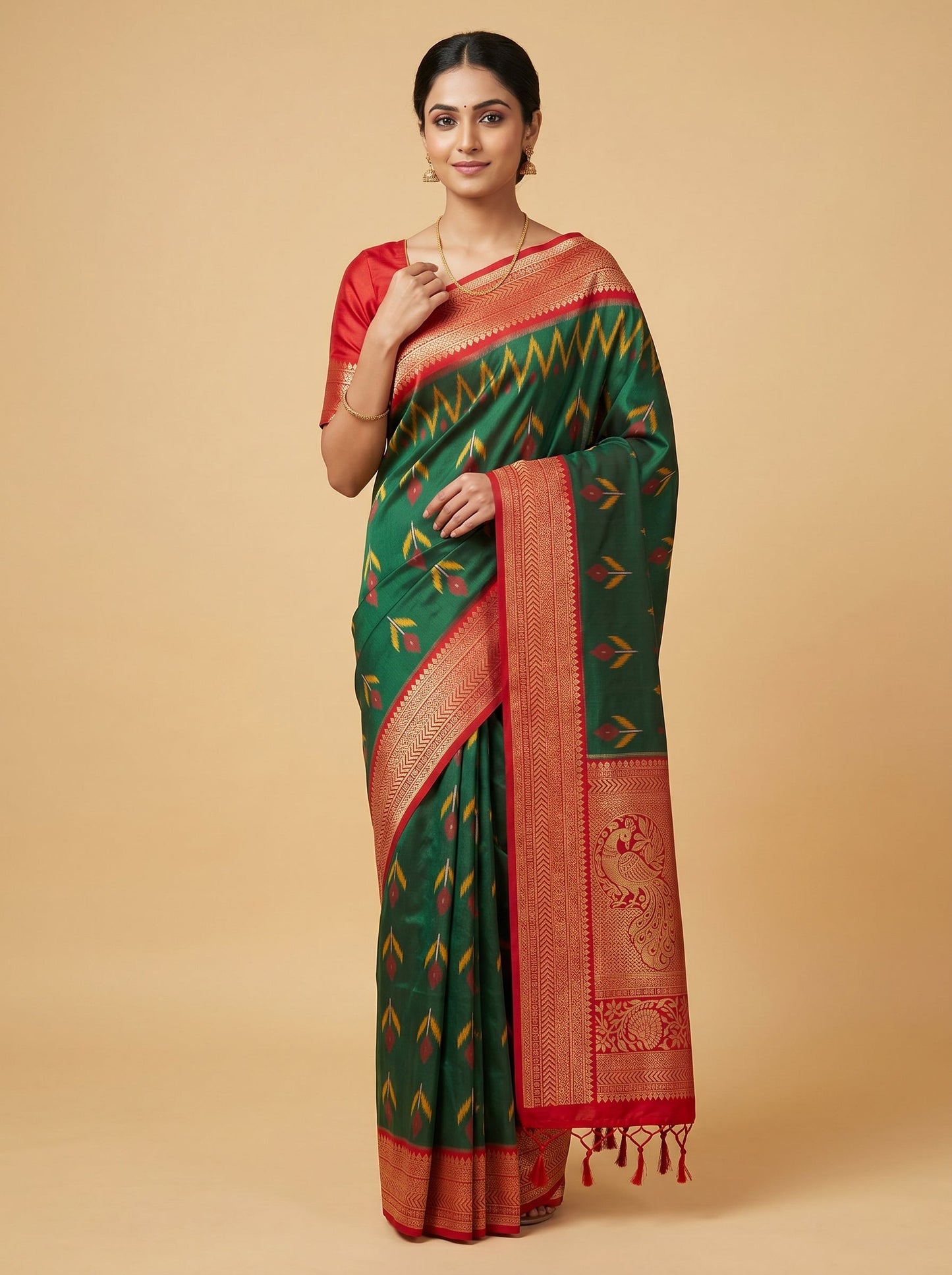 Mehendi Green Earthy Depth Handloom Saree