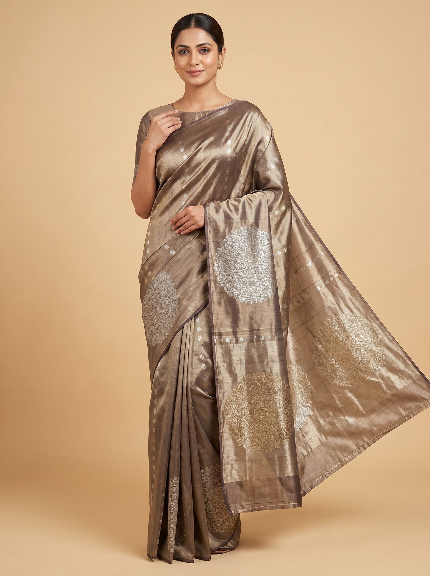 Metallic Shimmer Handloom Saree