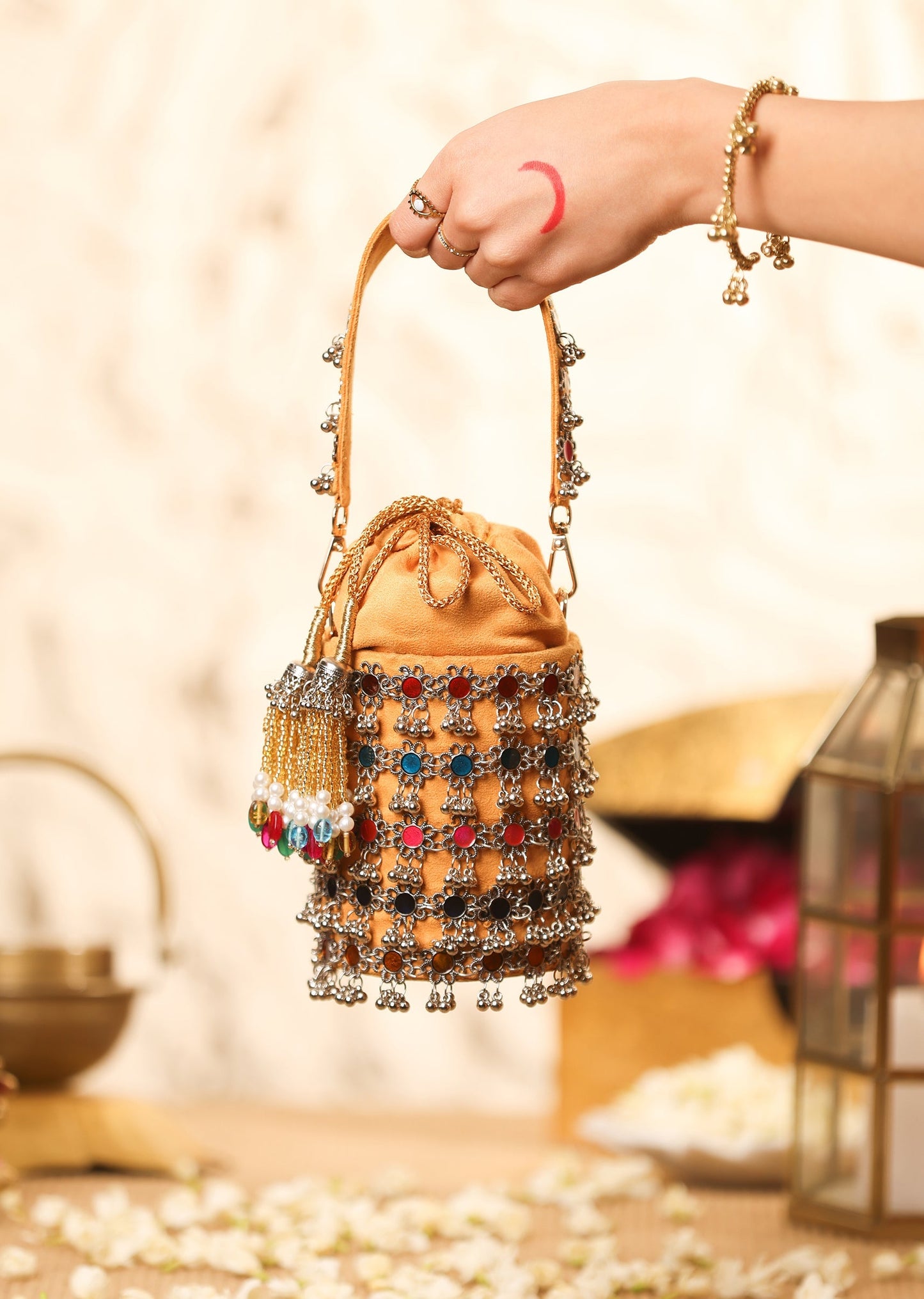 Multi Velvet Potli Bag