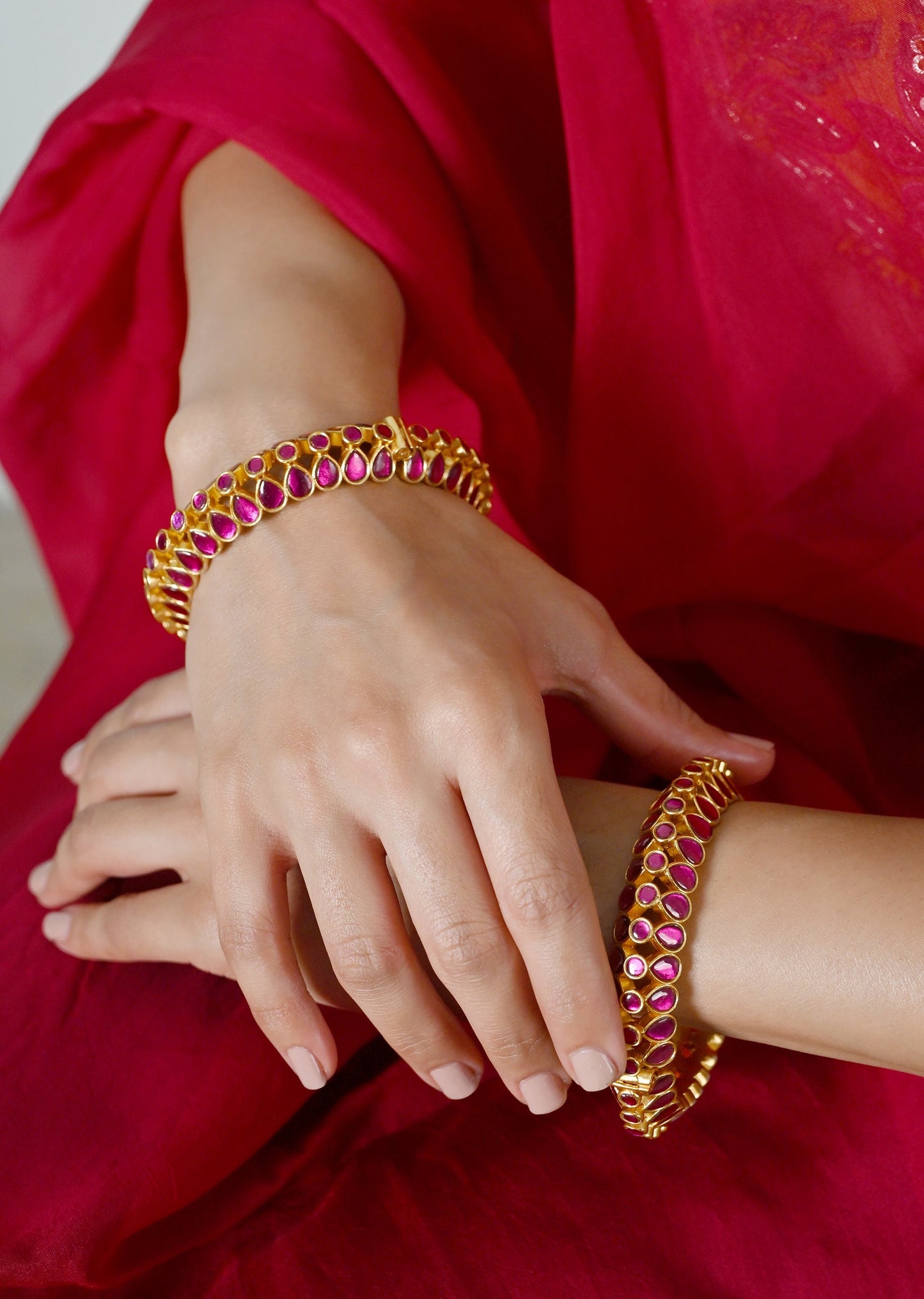 Multicolour Jadau Kundan Bangles