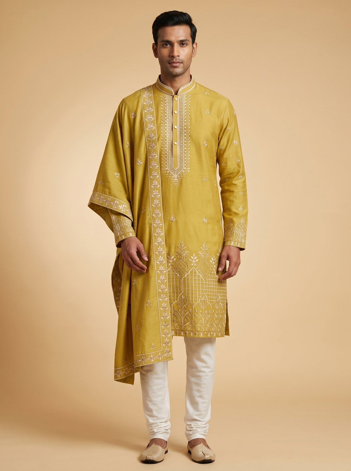 Mustard Ethnic Kurta Set