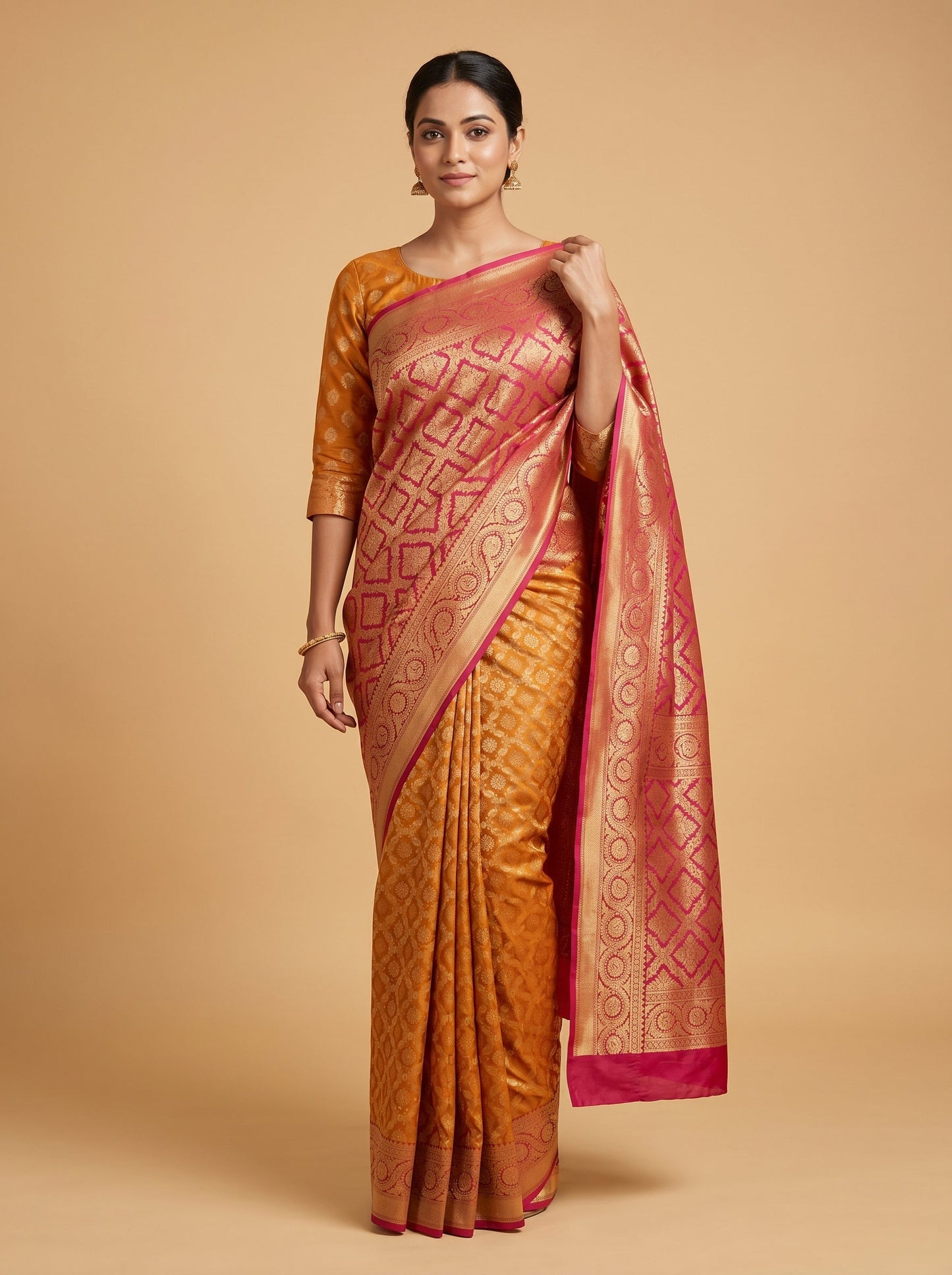 Mustard Glow Elegance Saree
