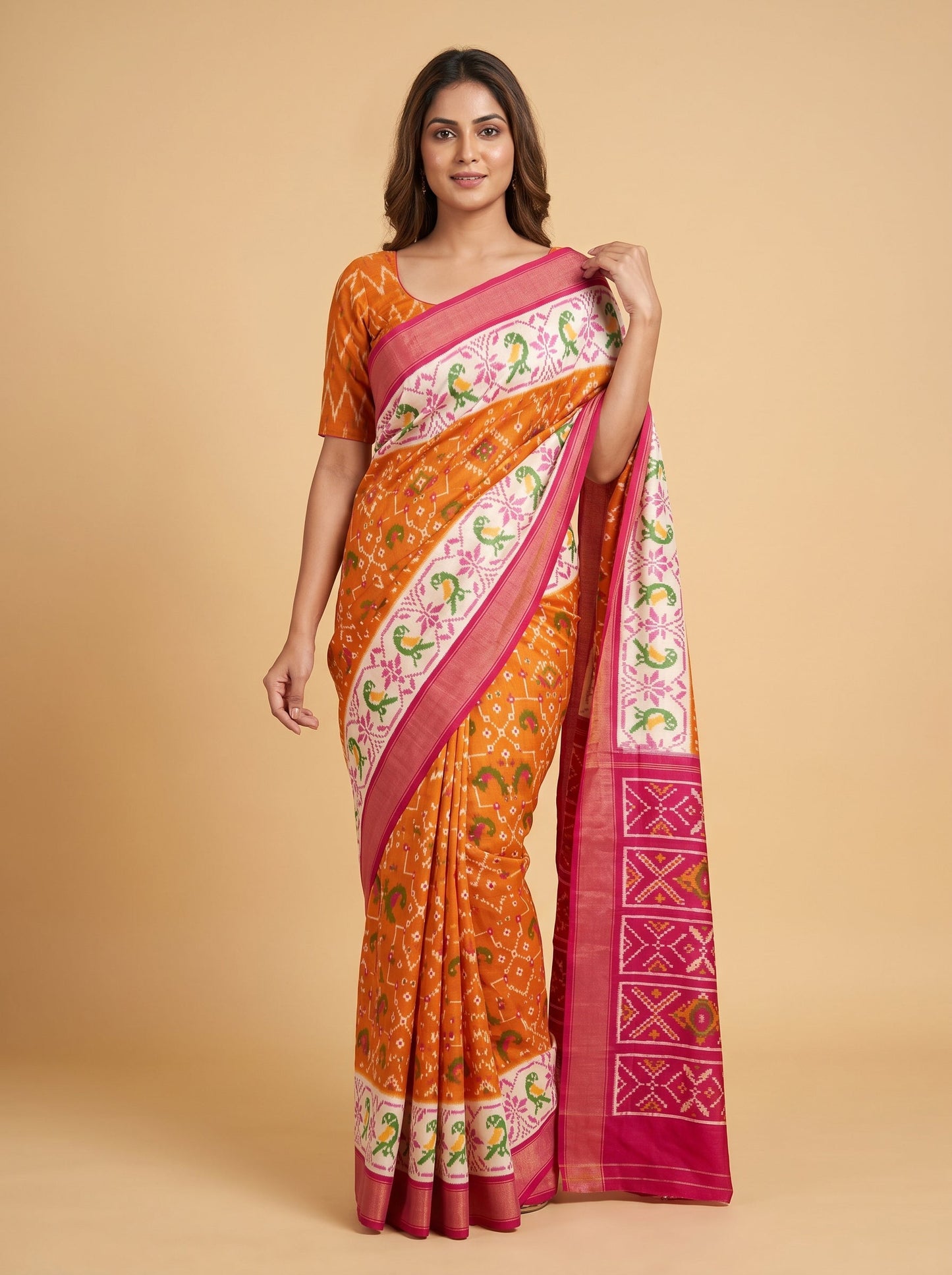 Mustard Handloom Saree with Sunny Harvest Glow