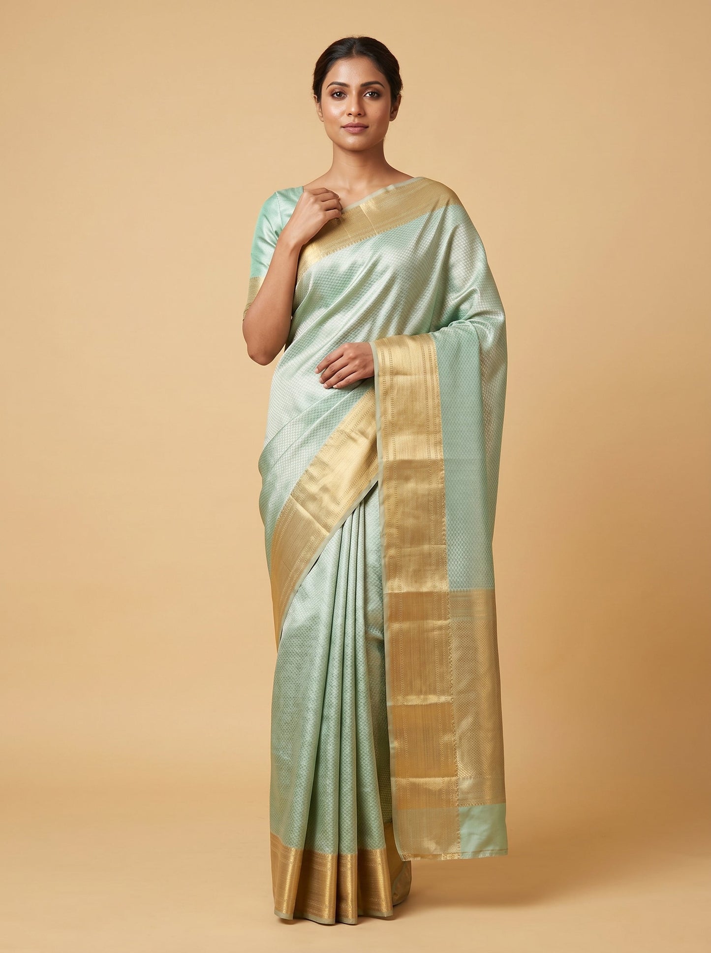 Mystic Sea Green Handloom Saree