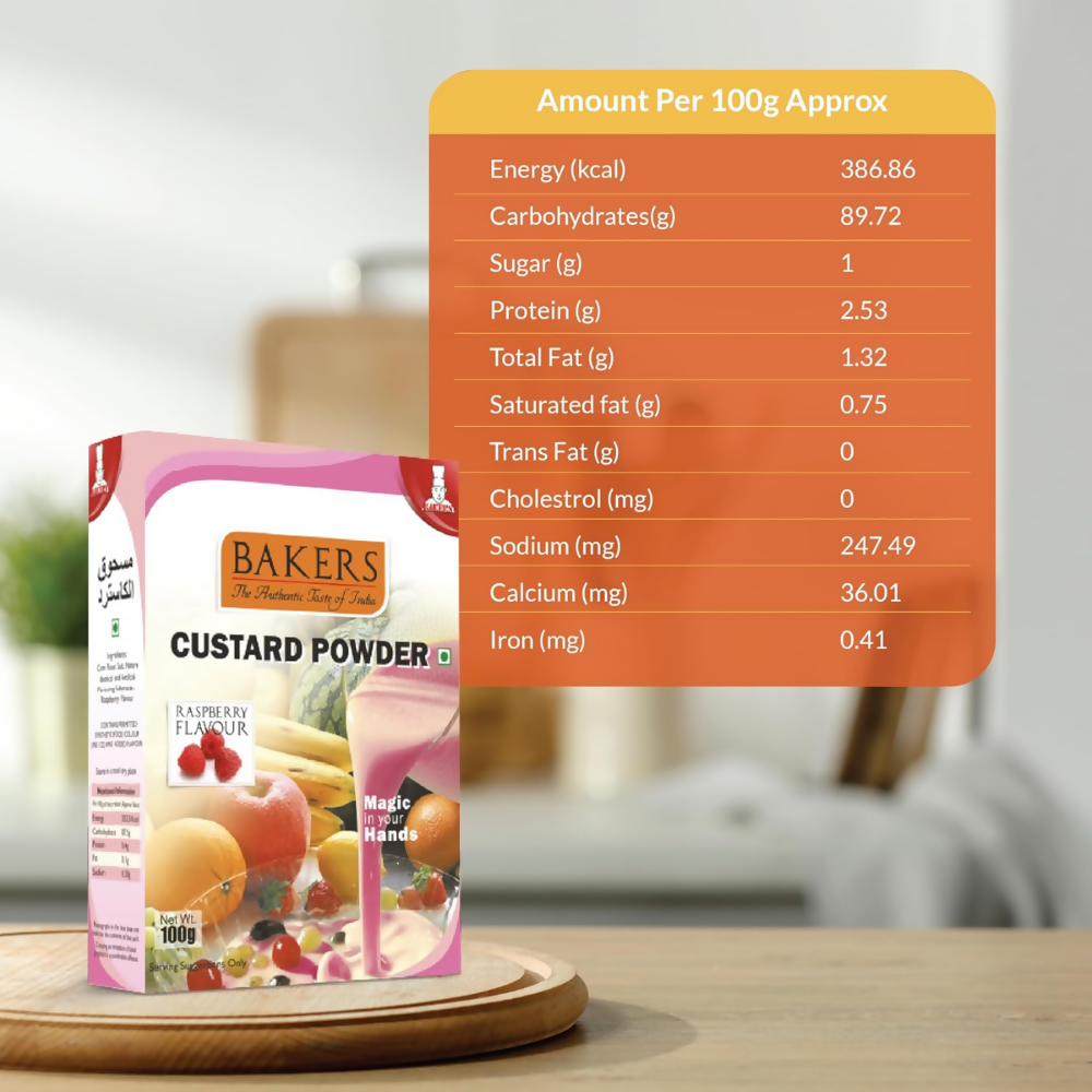 BAKERS Raspberry Flavored Custard Powder