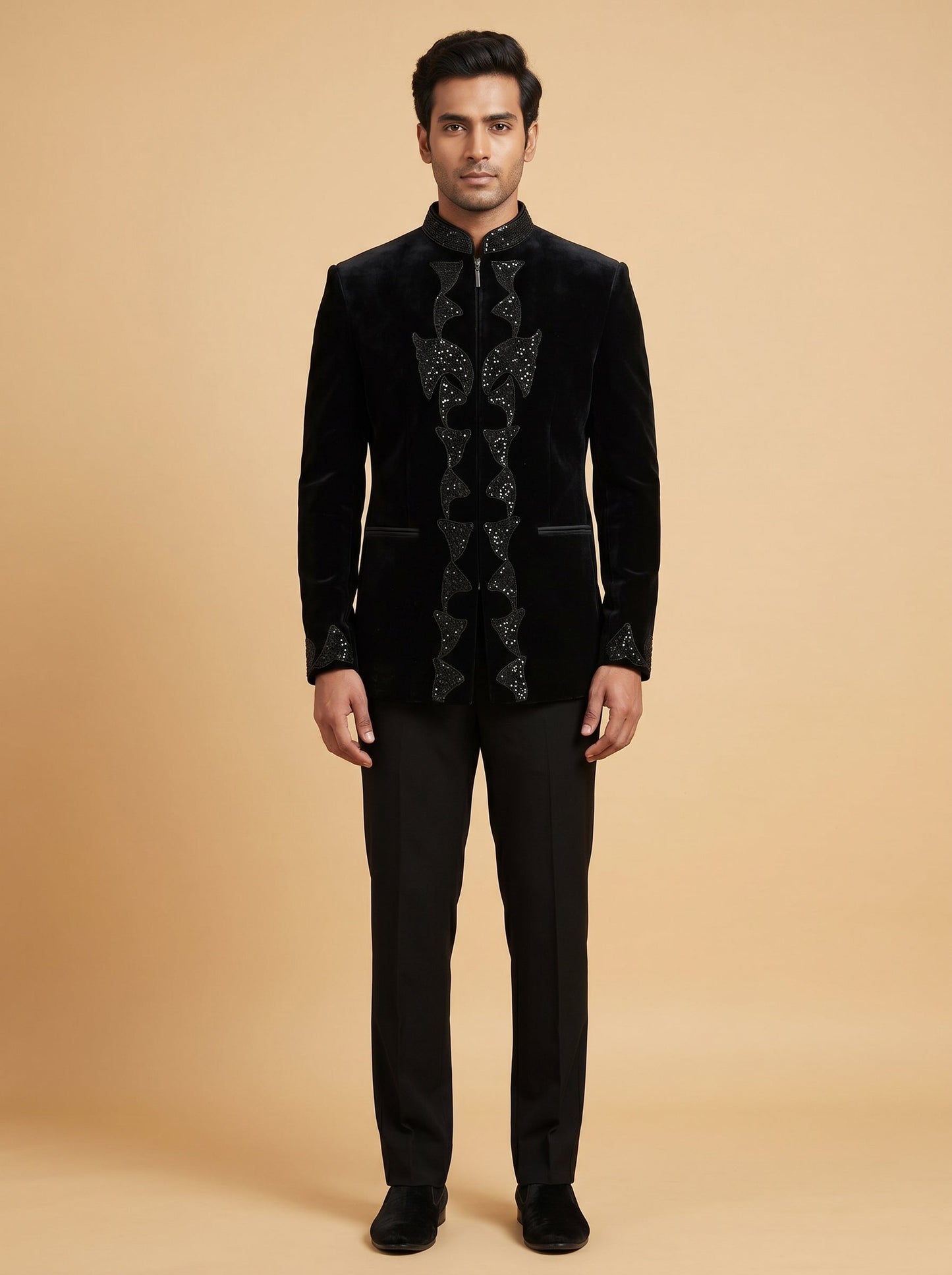 Navy Blue Classic Jodhpuri Suit