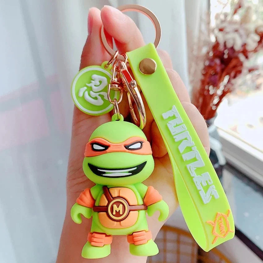 Ninja Turtle Mickey Keychain | Silicone Lanyard Keychain | Premium |