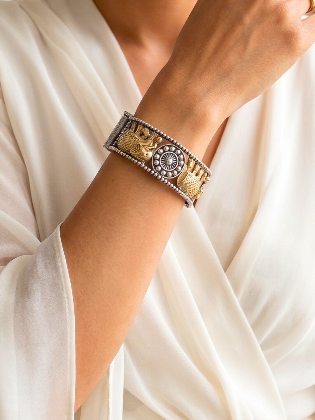 Iravati Twilight Harmony Dual-Tone Bangle