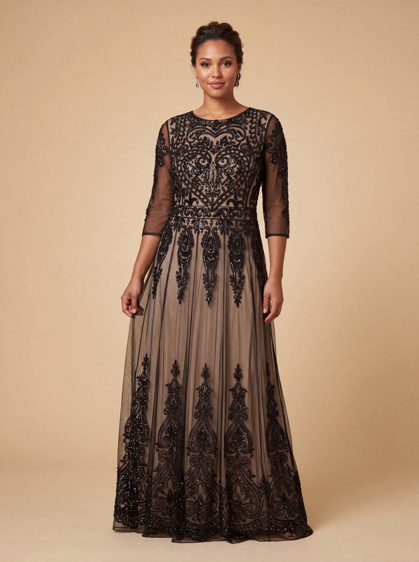 Nude Contemporary Gown