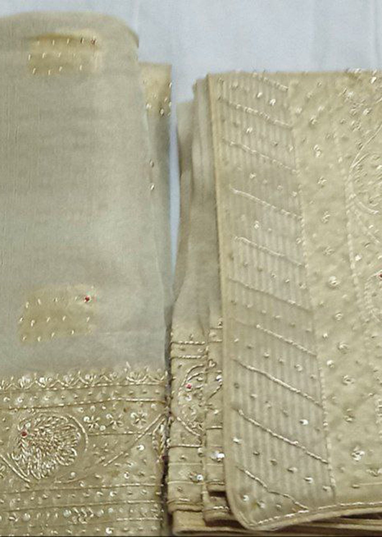 Oat Cream Dress Material