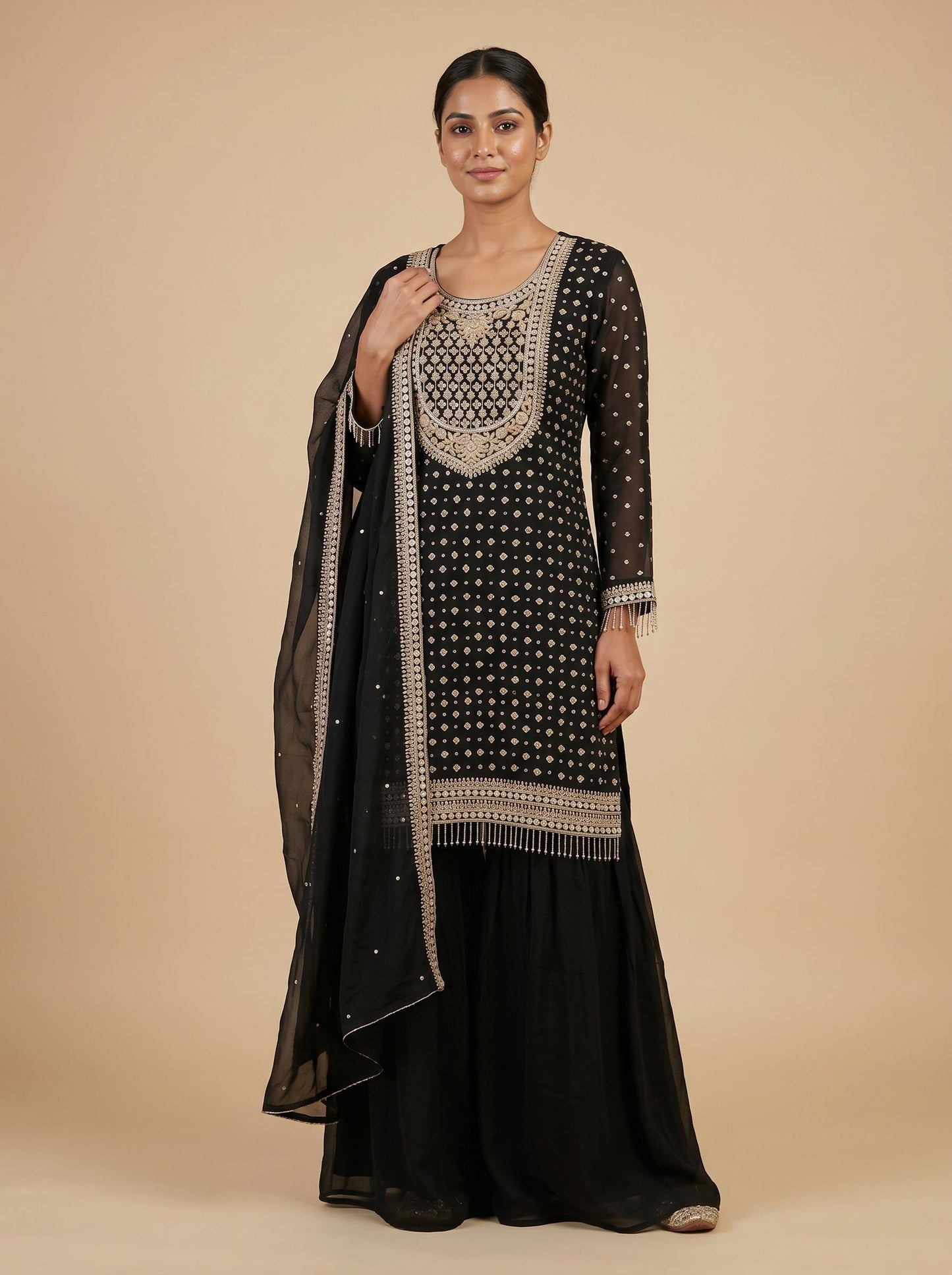 Obsidian Black Palazzo Set