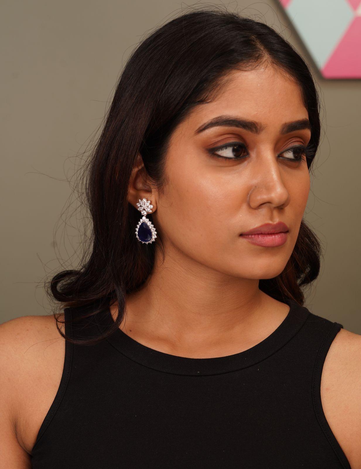 Oh Lady Colourdrop Dangling Diamond Earrings