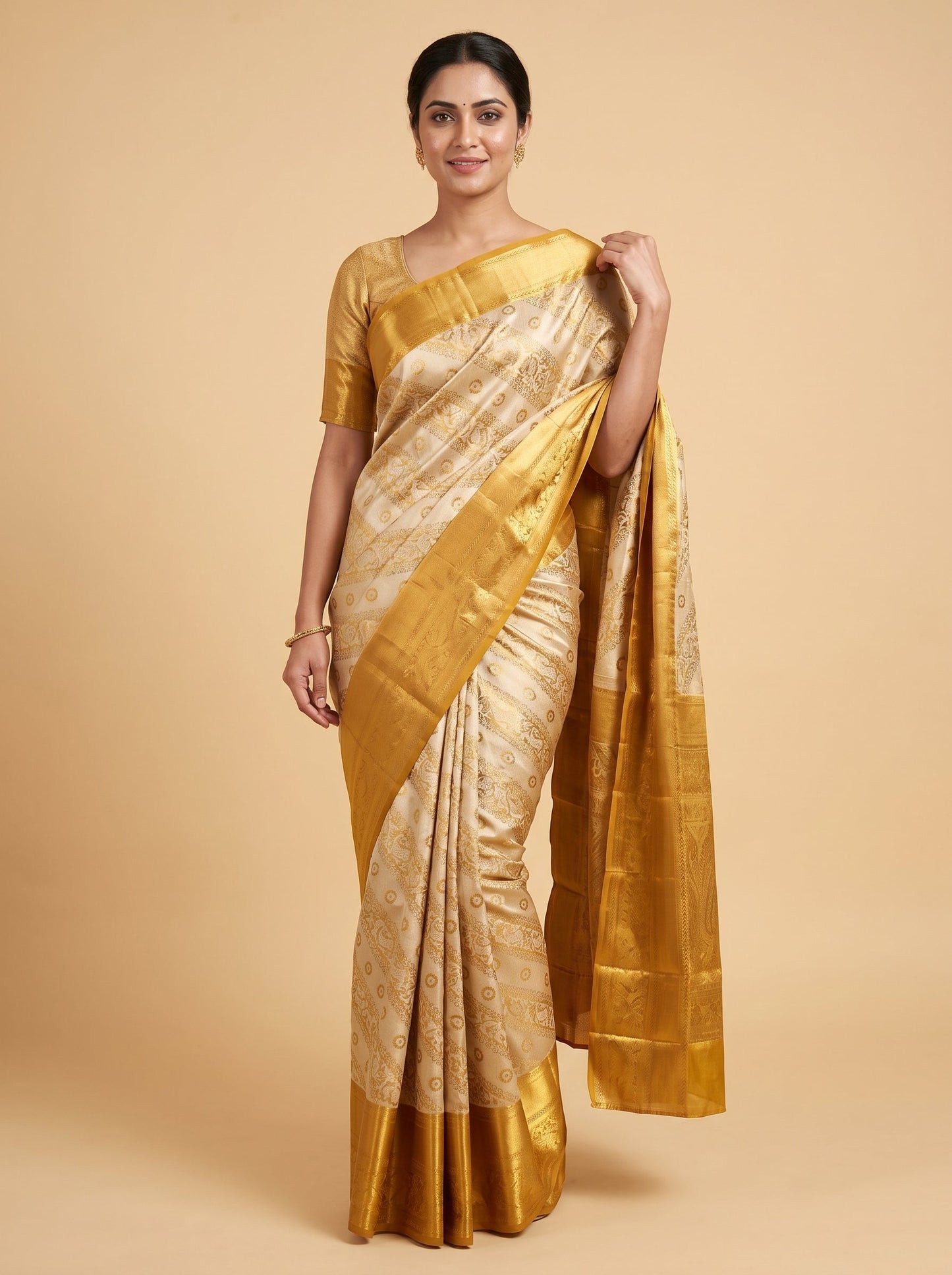Olive Earth Tone Handloom Saree