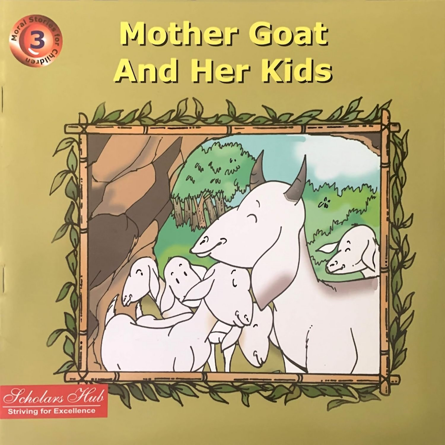Mother Goat And Her Kids.-3.