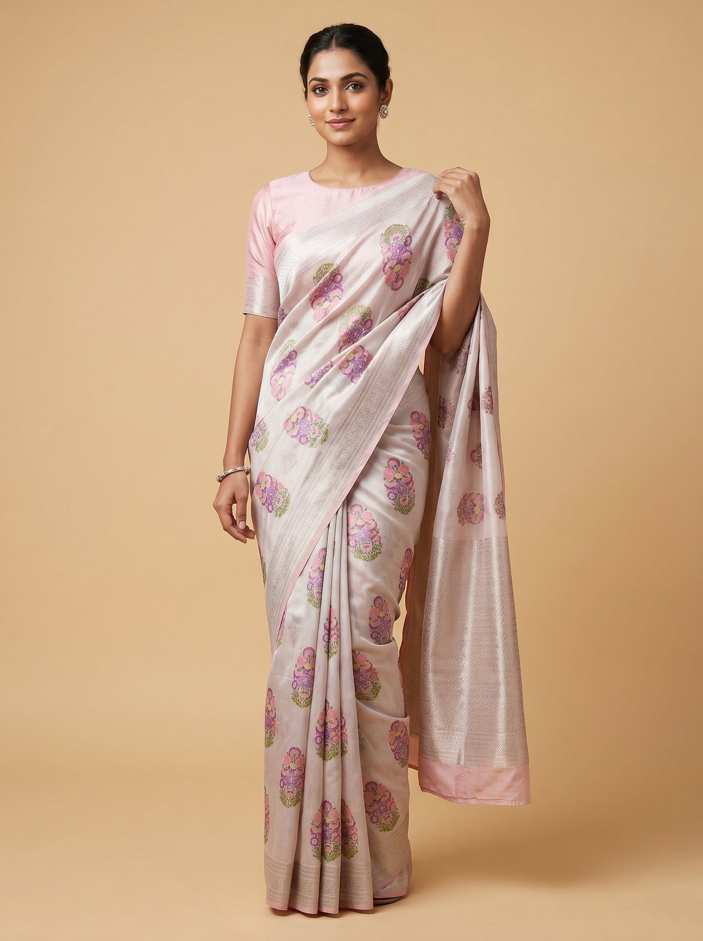 Peach Glow Handloom Saree