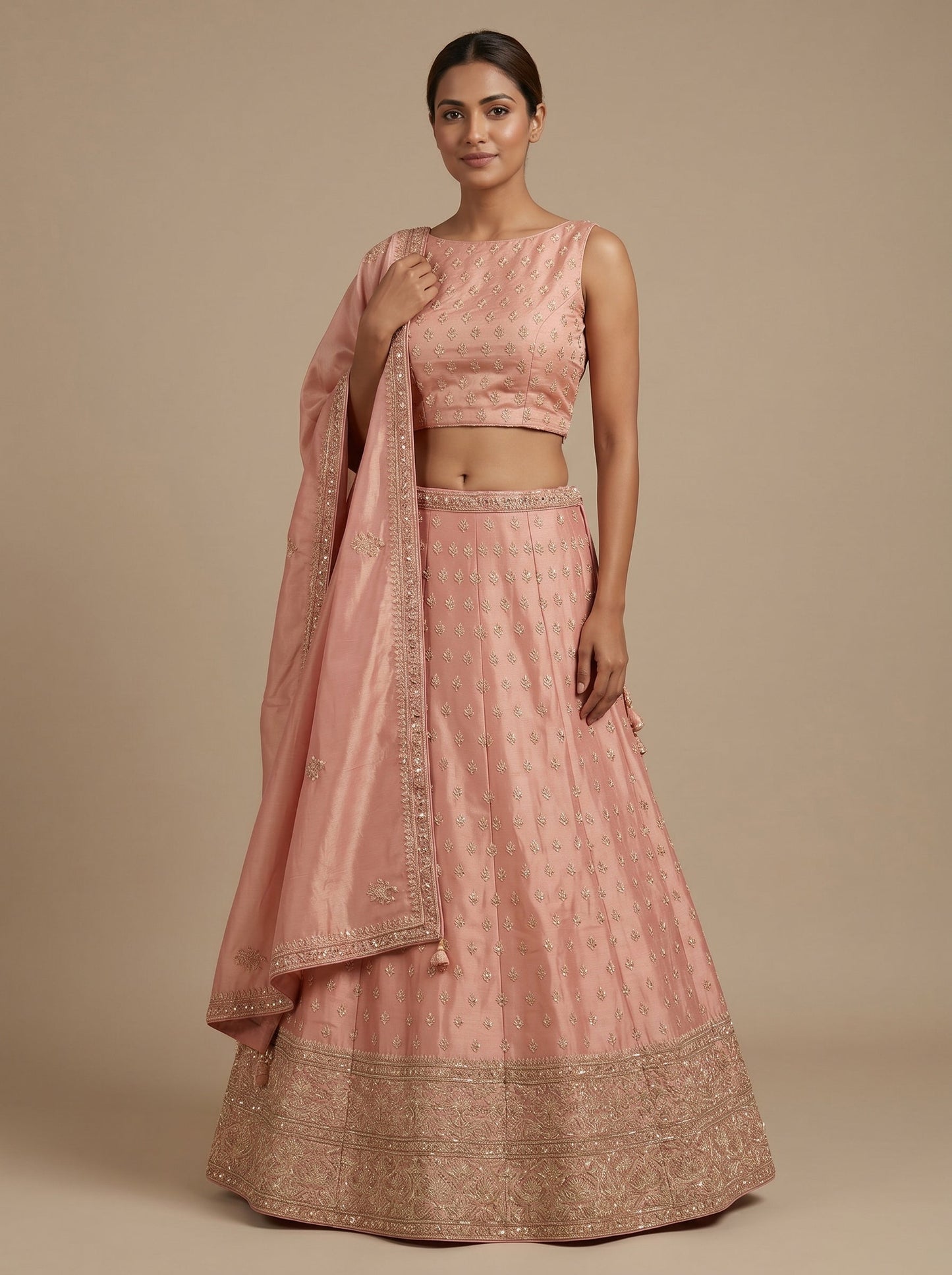 Peach Tone Lehenga