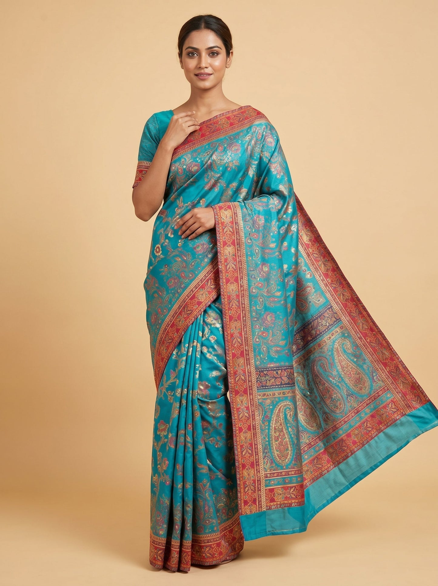 Peacock Green Luxe Handloom Saree