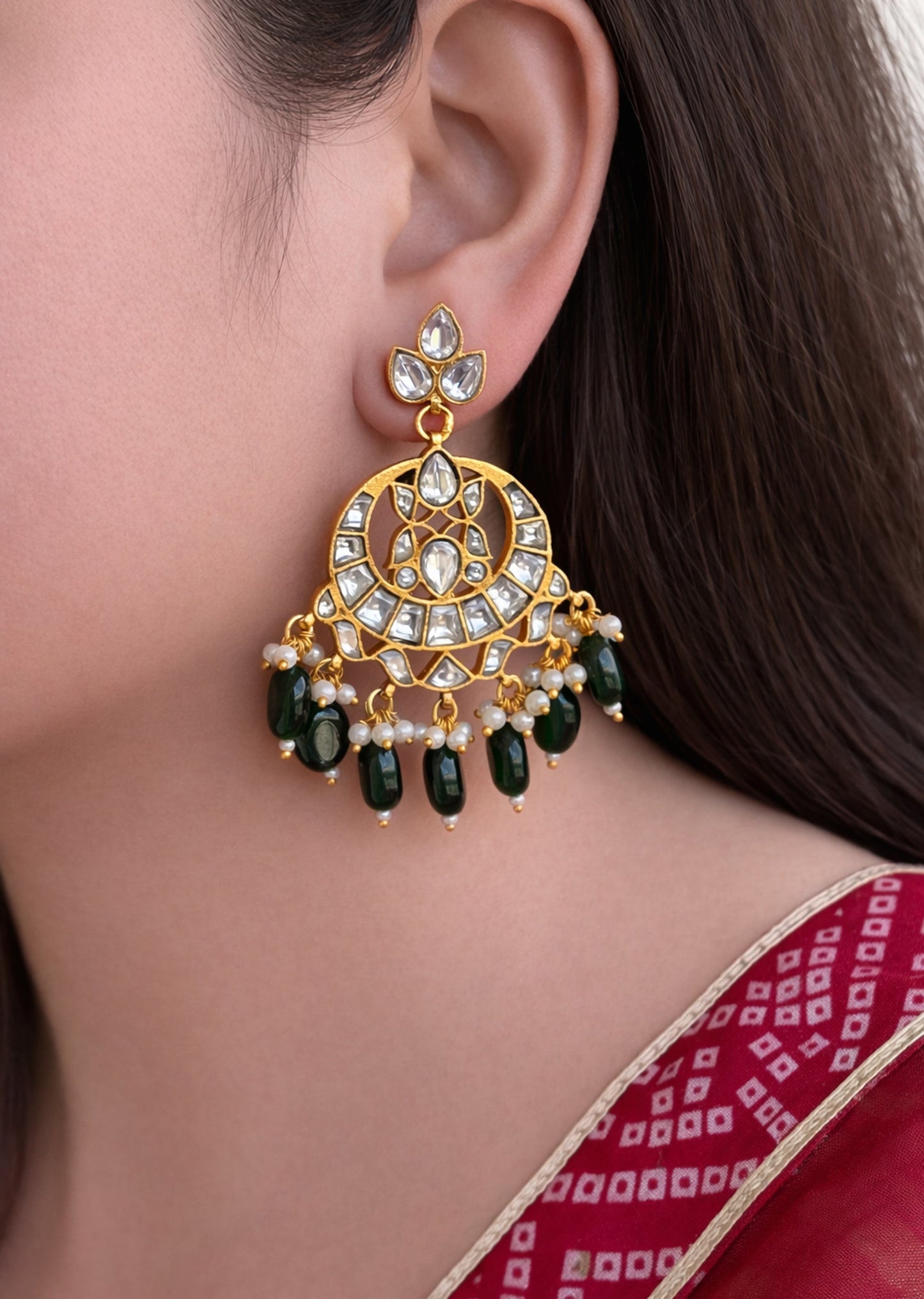 Pearl Green Earrings