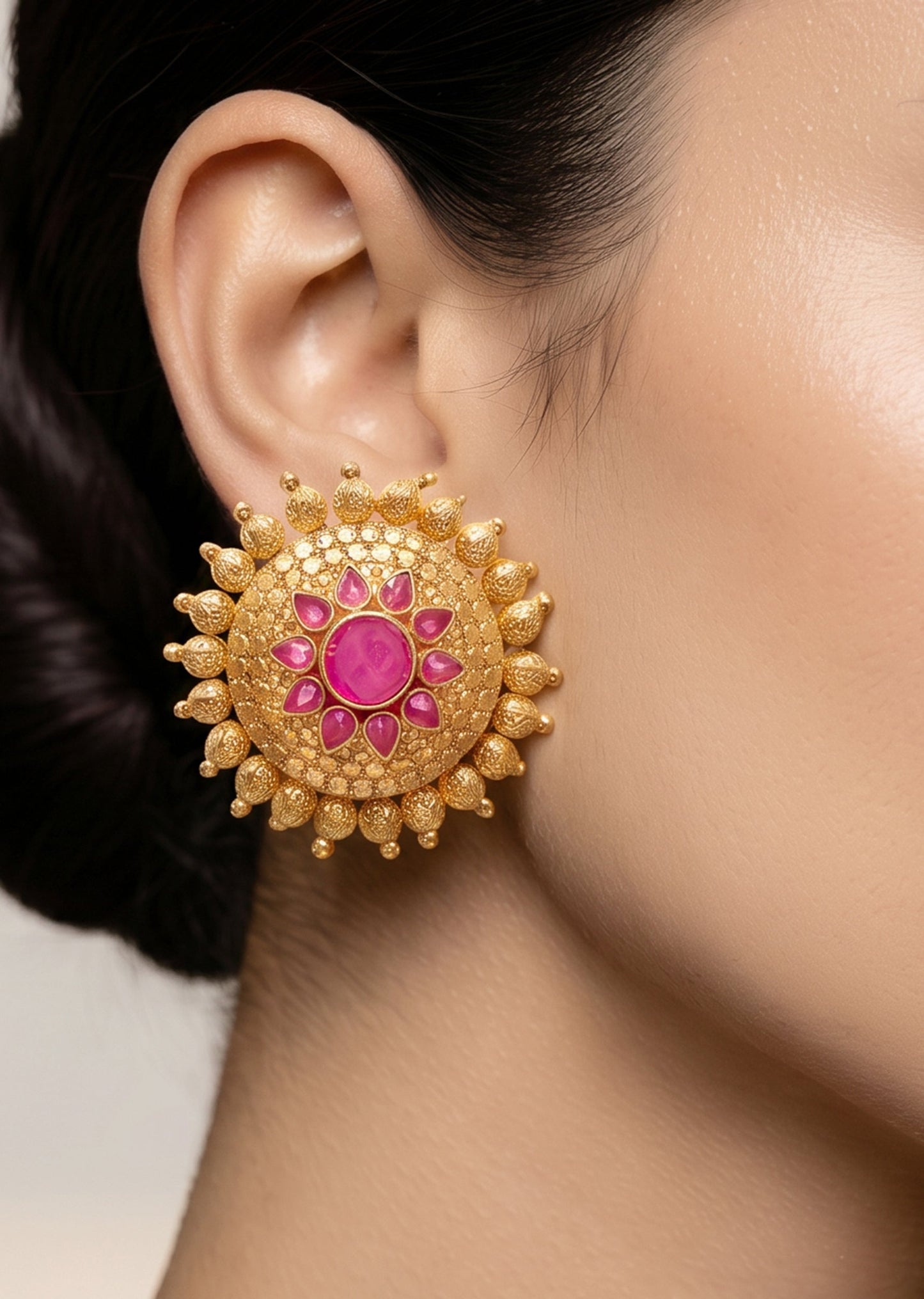 Layered Drop Zirconia Earrings