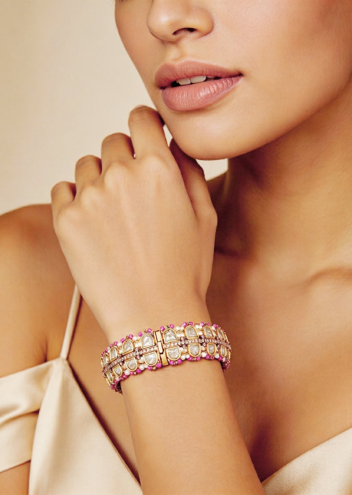Pink Gold Festive Bangles
