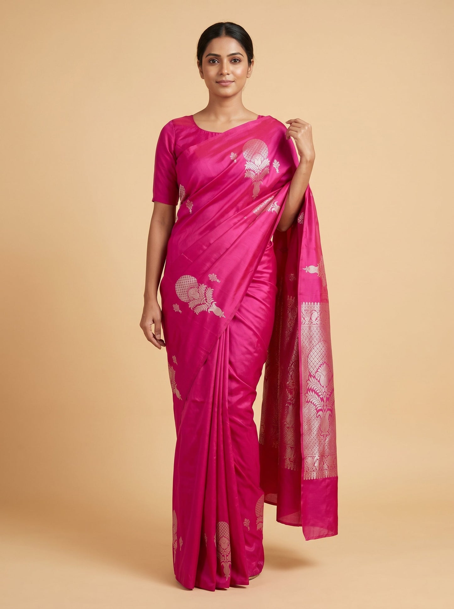 Pink Mellow Shade Handloom Saree