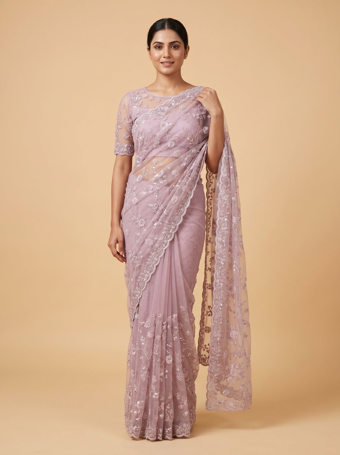 Pink Rosé Allure Embroidered Saree
