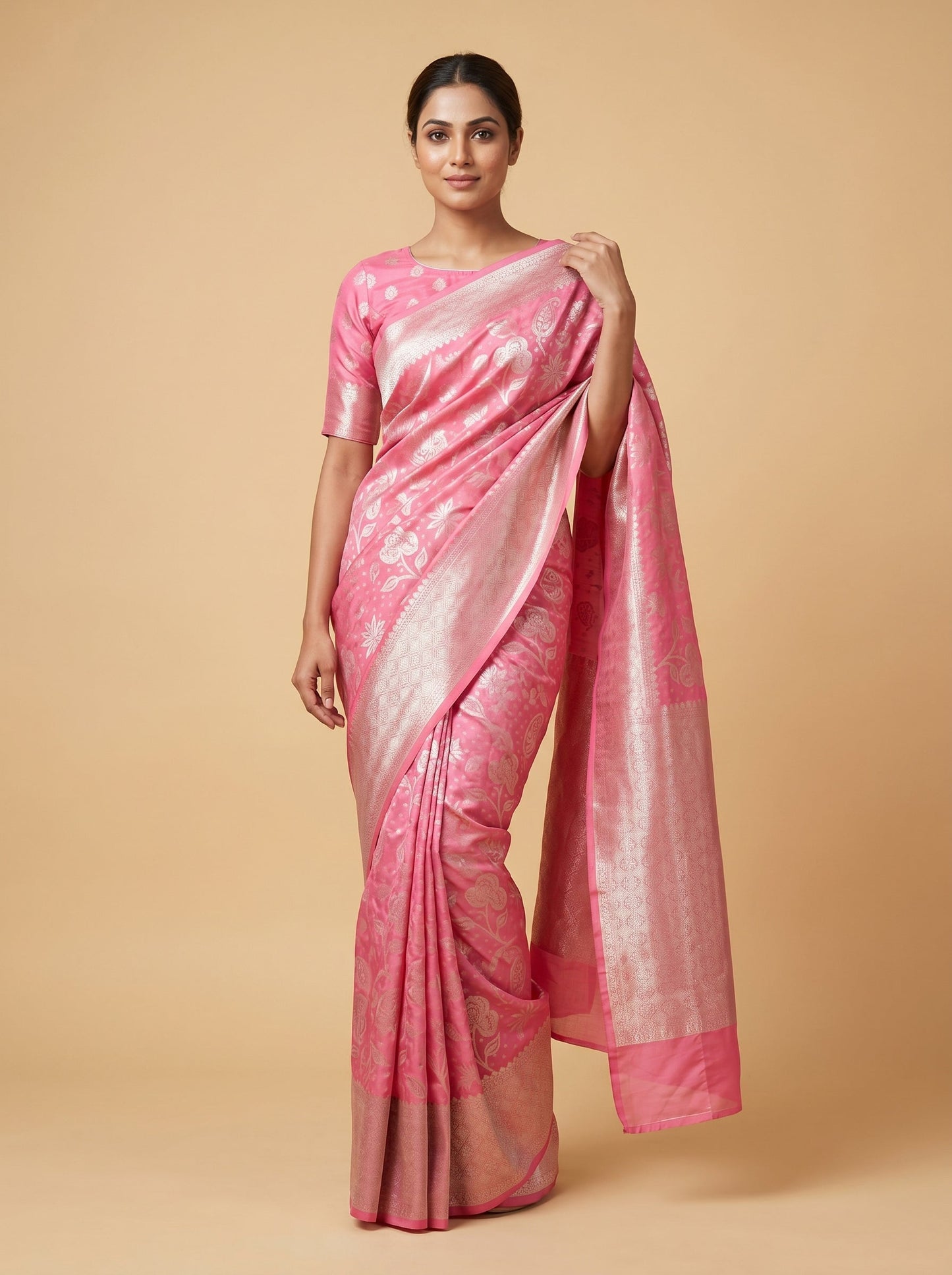 Pink Smooth Flow Handloom Saree