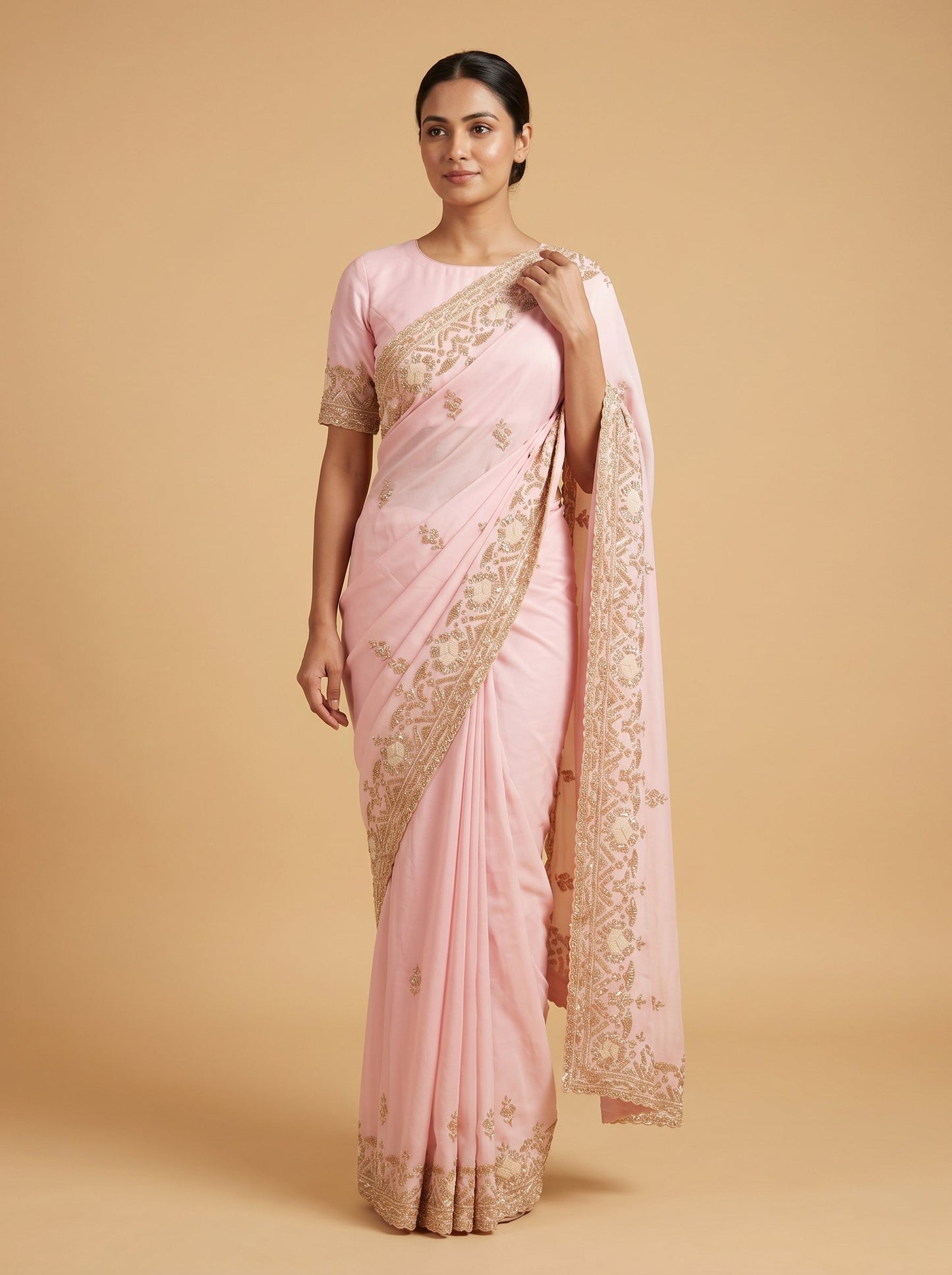 Pink Soft Radiance Handloom Saree