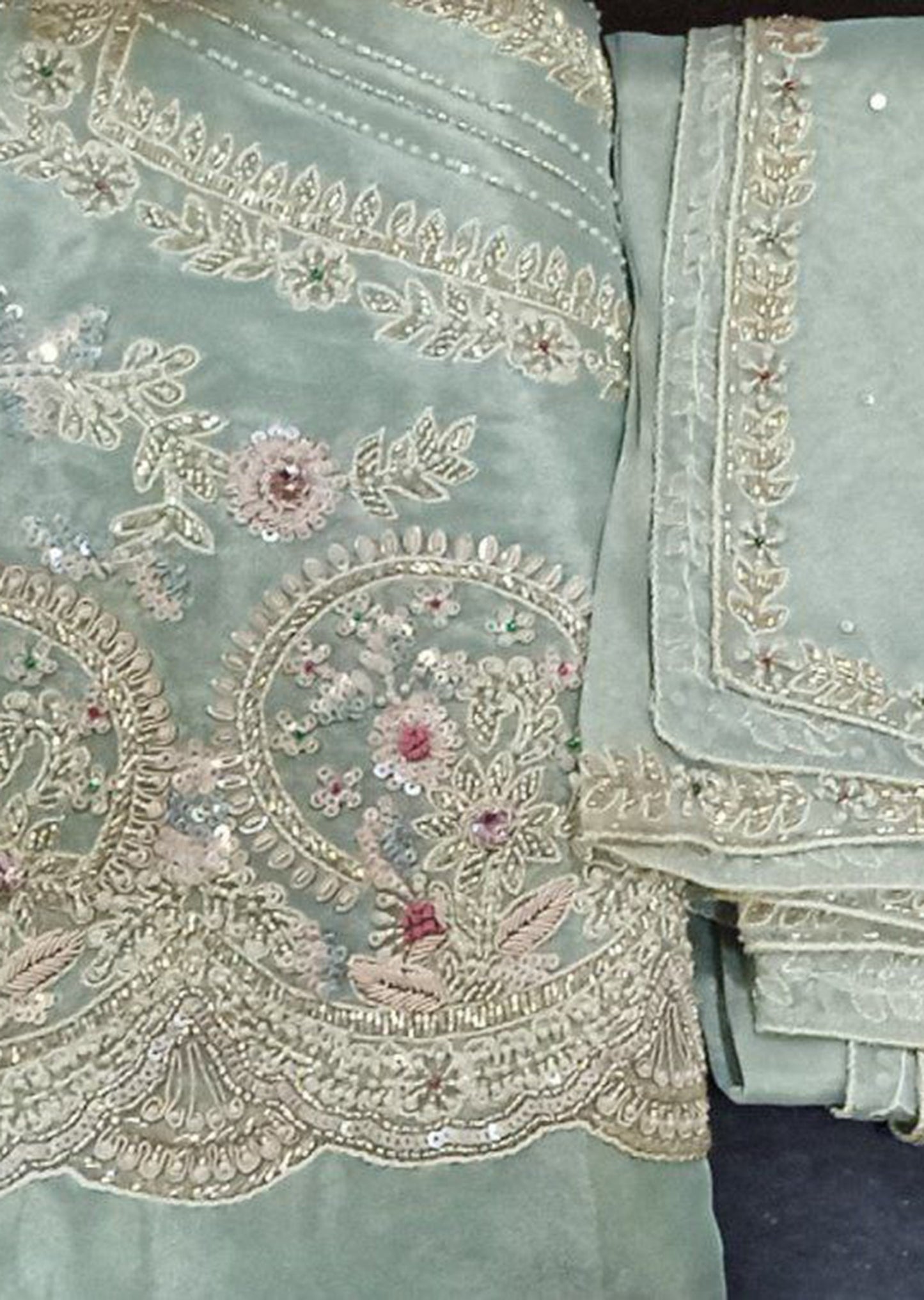 Pistachio Mist Dress Material