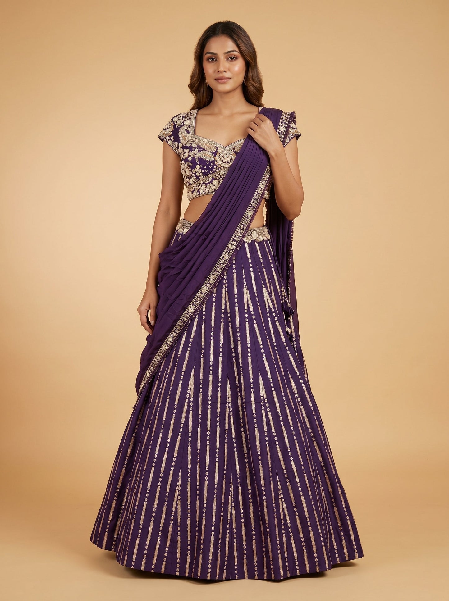 Plum Regal Lehenga