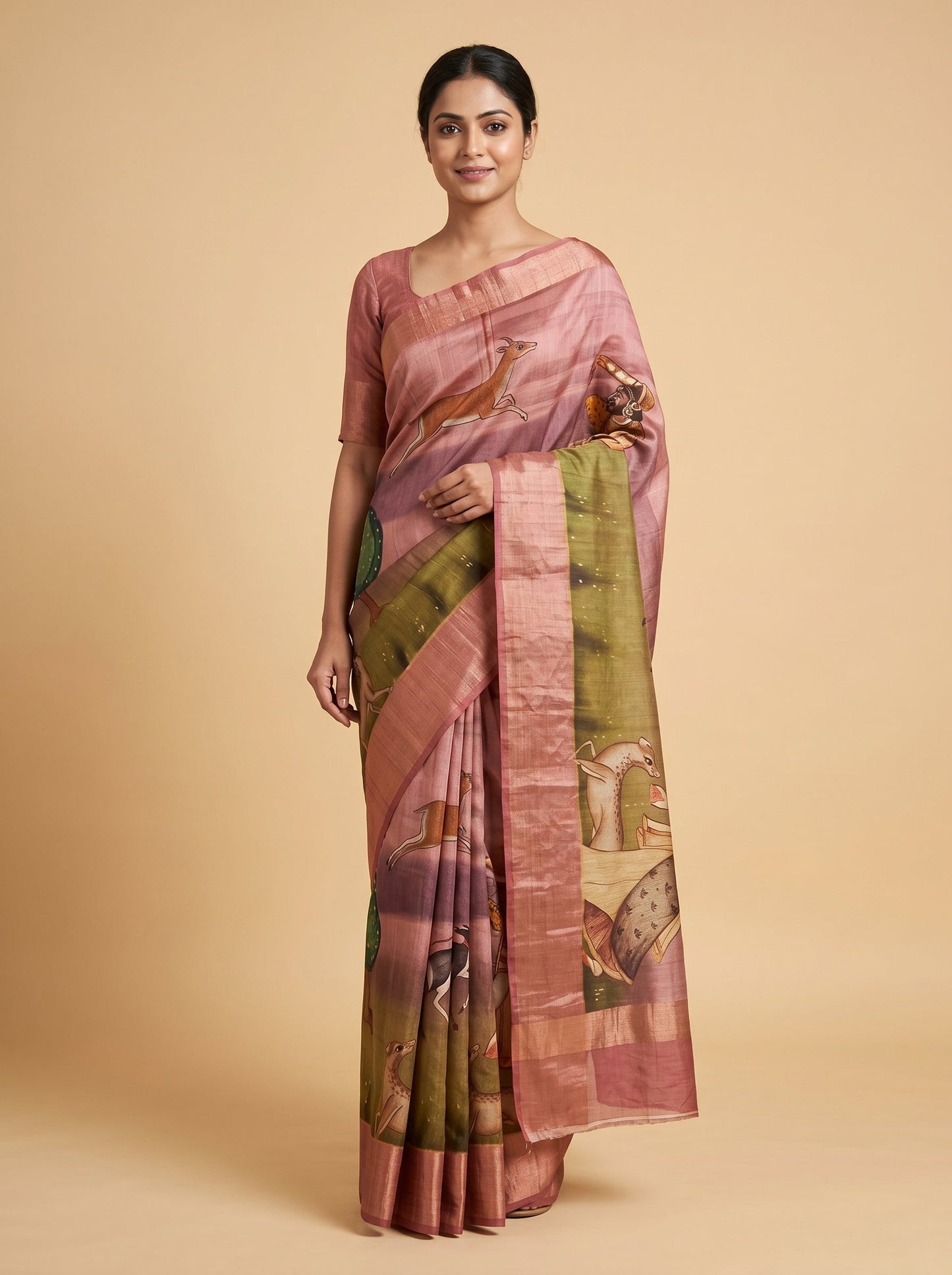 Printed Onion Pink Saree