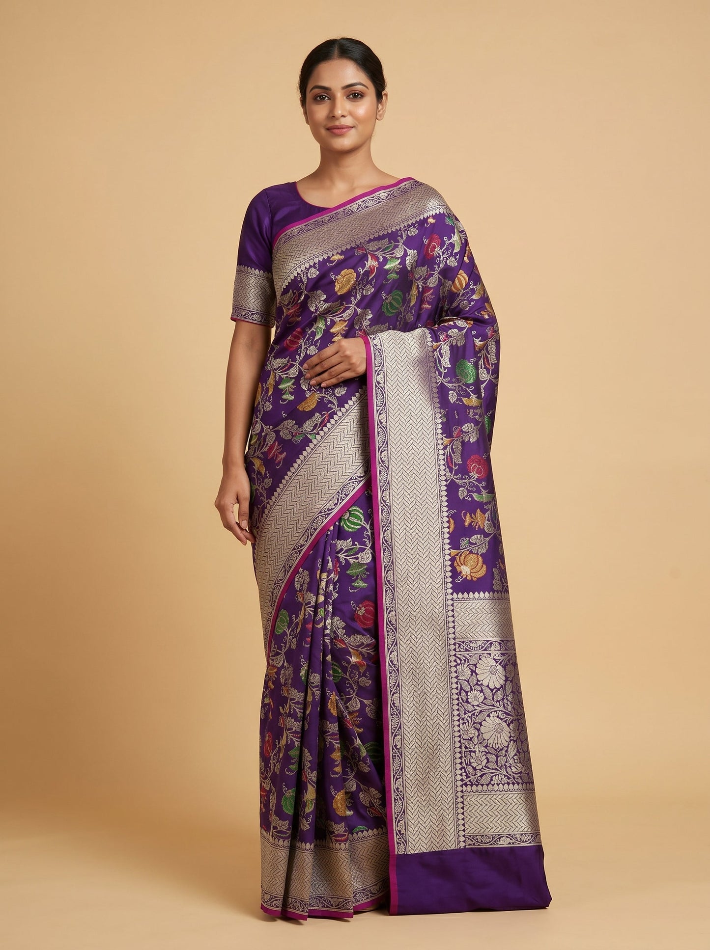 Purple Immersion Handloom Saree