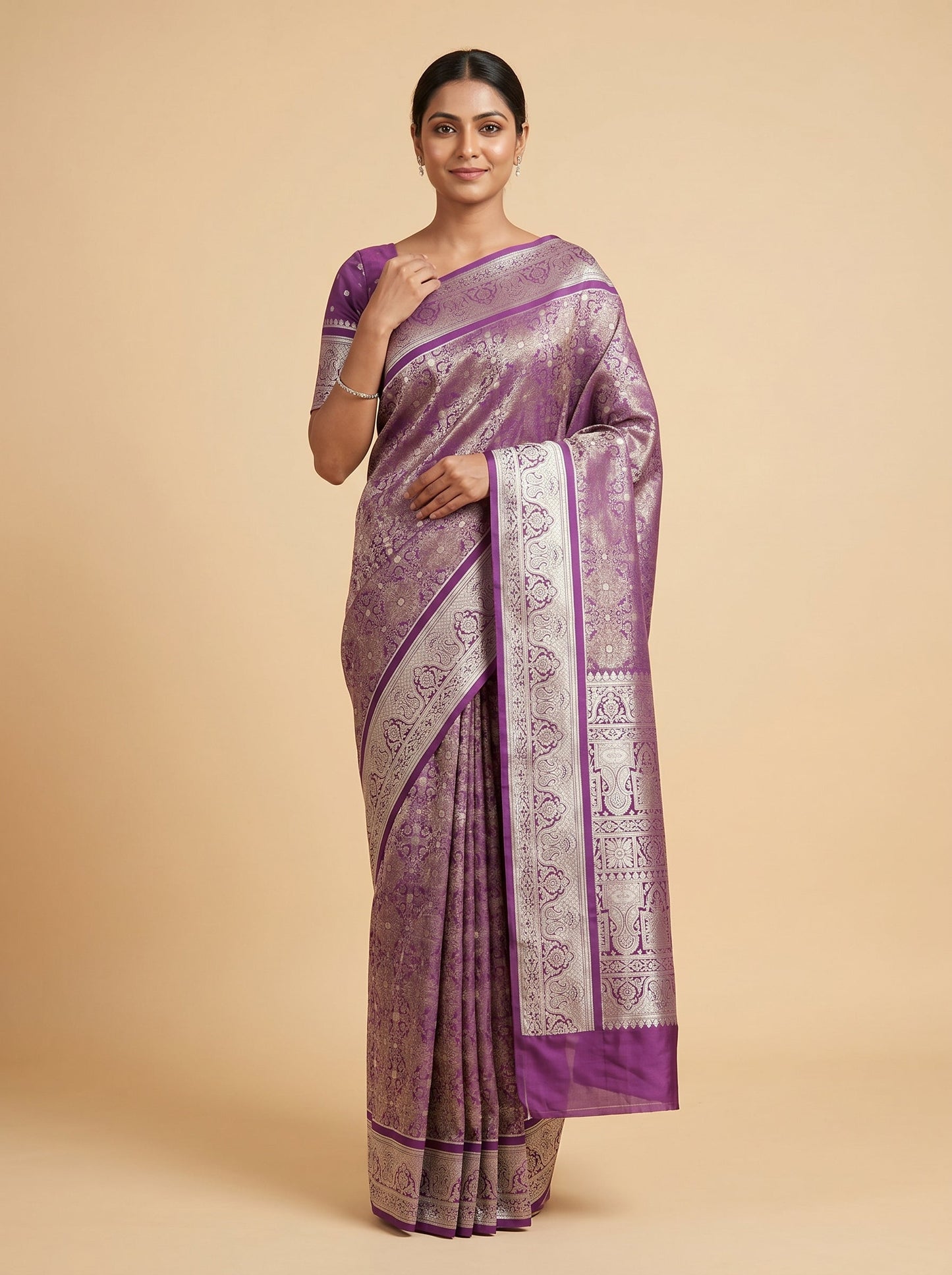 Purple Opulence Handloom Saree