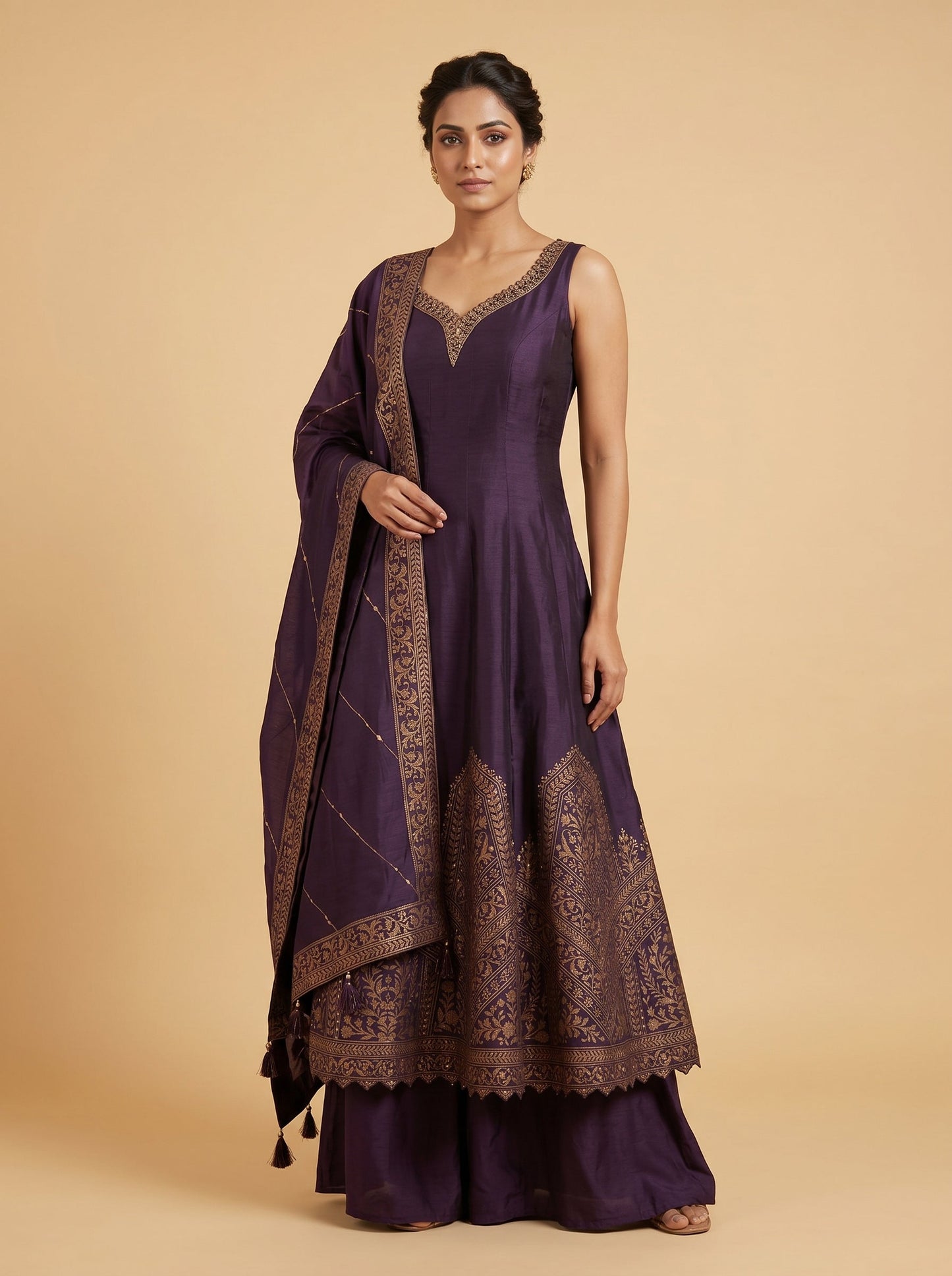 Purple Royal Grace Anarkali Suit
