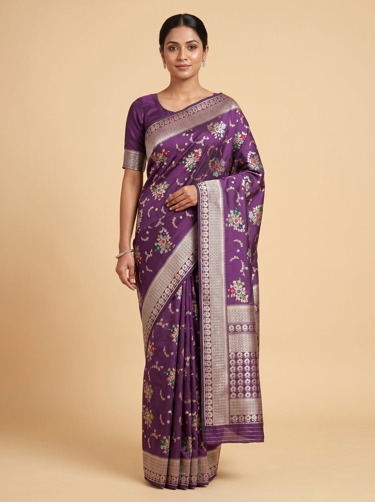 Purple Sophisticated Handloom Saree