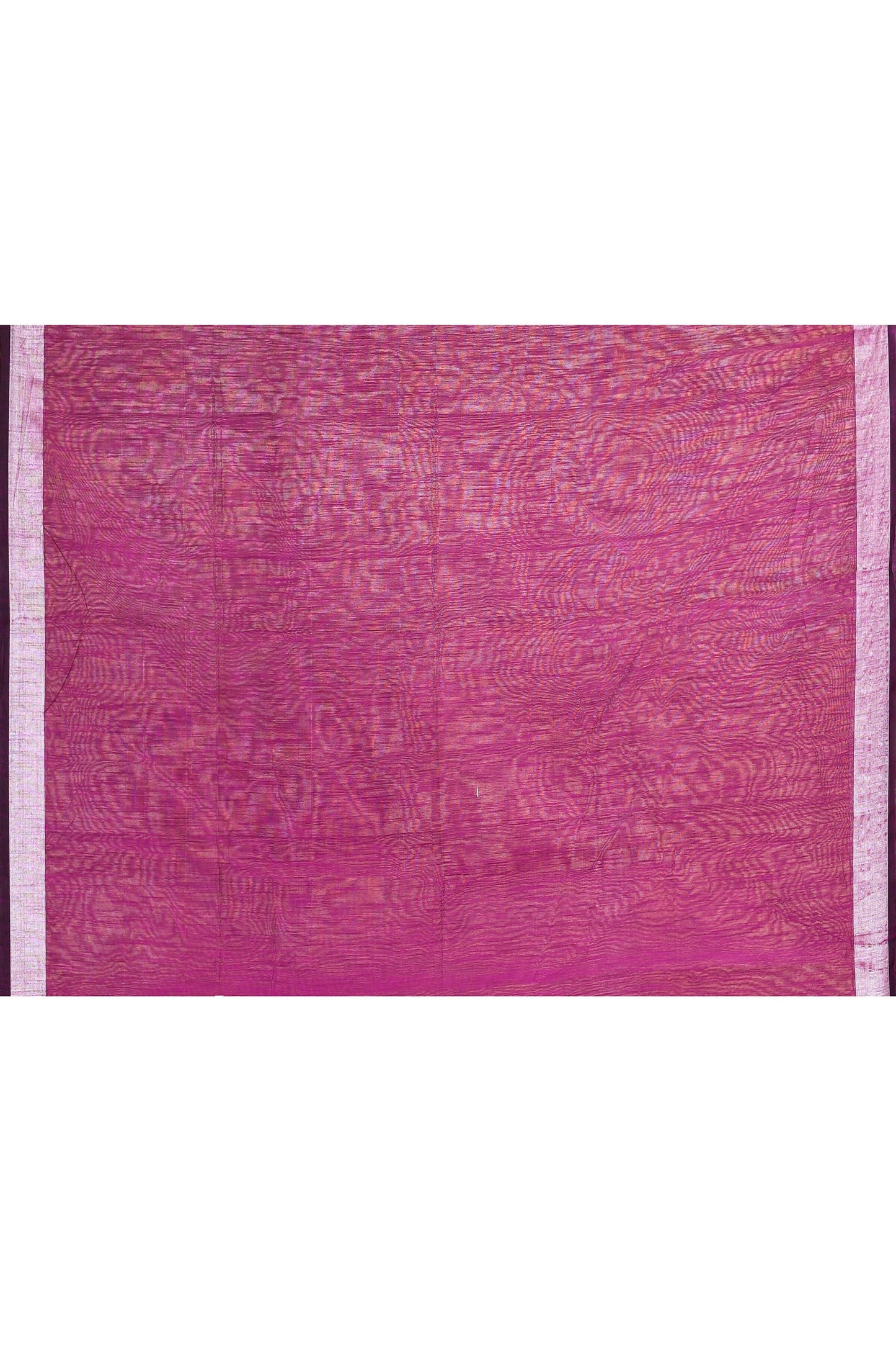 Piyari Fashion Women's Magenta Embellished Cotton Blend Zari Border Handloom Saree