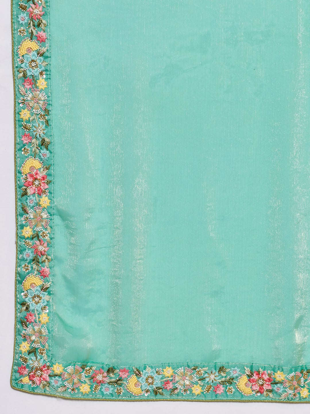 Teeya Creation New Stylish Trendy Party Wear Saree-Aqua_Blue