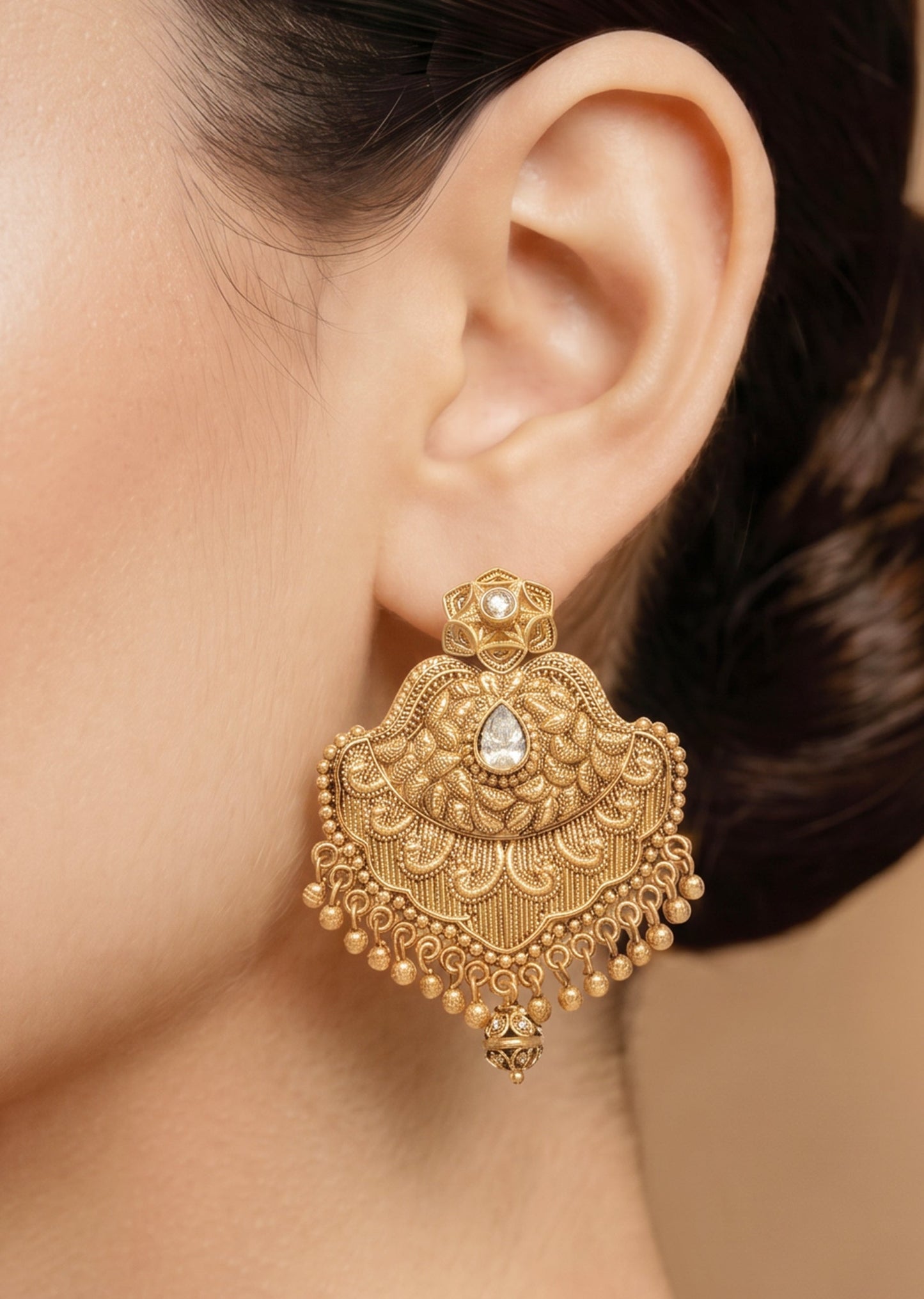 Rajwadi Kundan Earrings