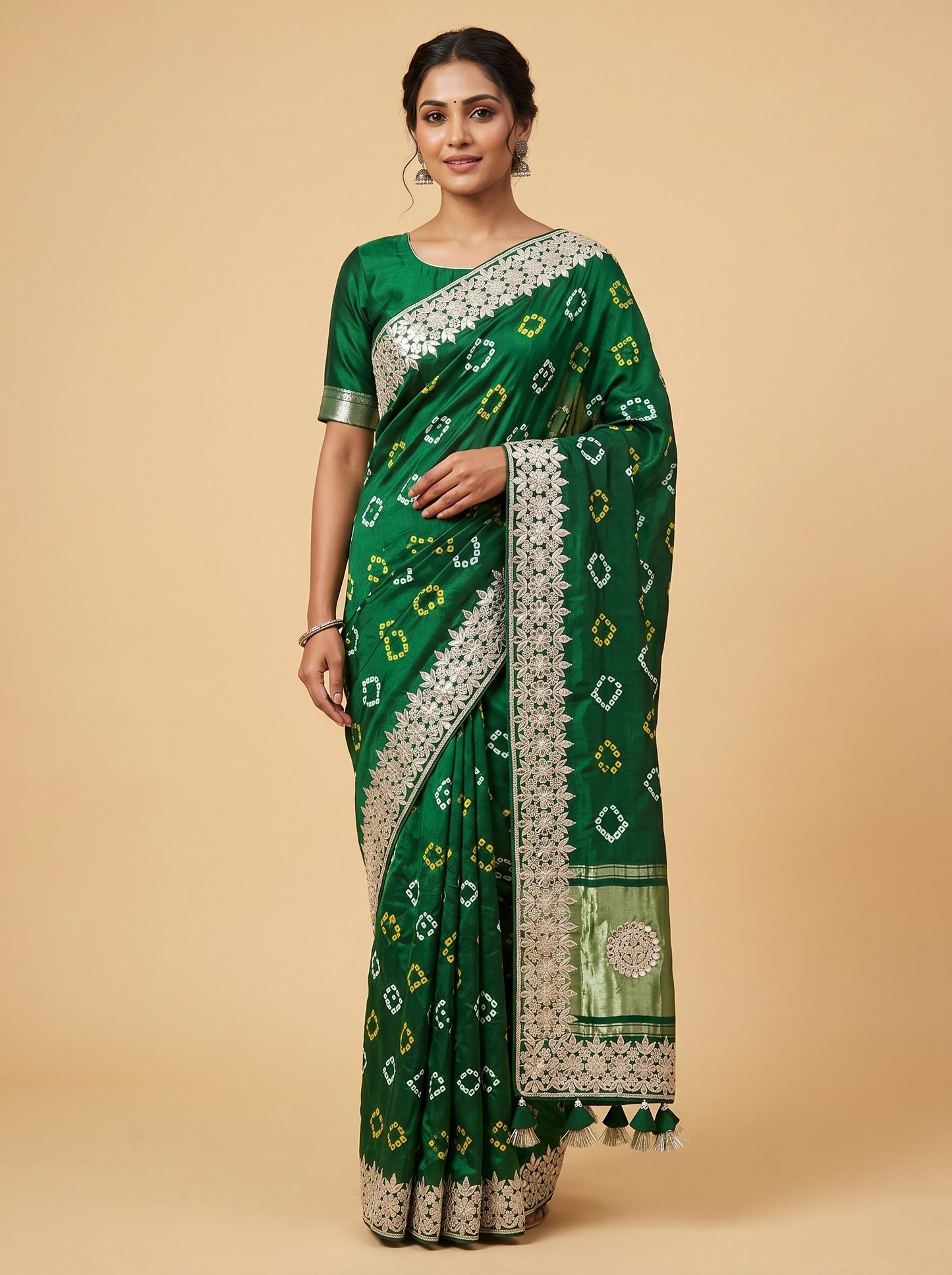 Rani Blush Embroidered Saree
