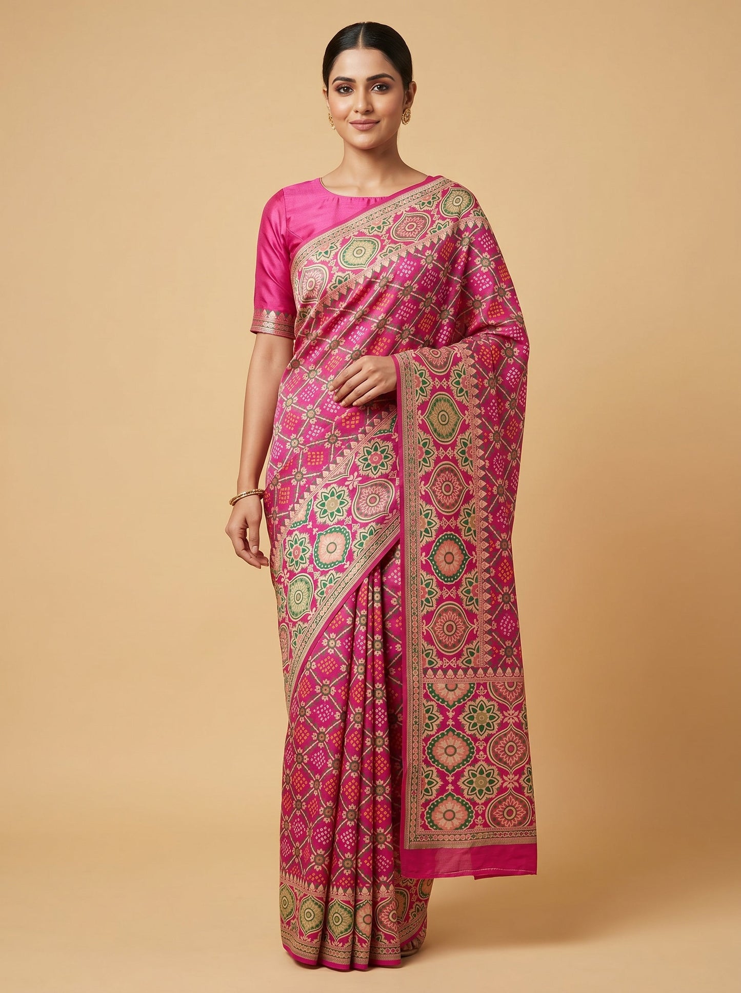Rani Glamour Embroidered Saree