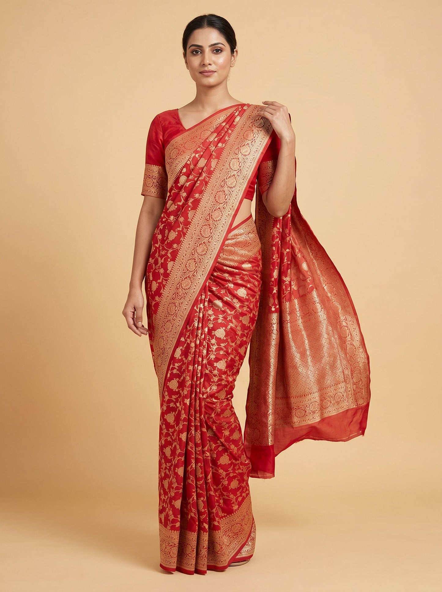 Red Classic Statement Handloom Saree