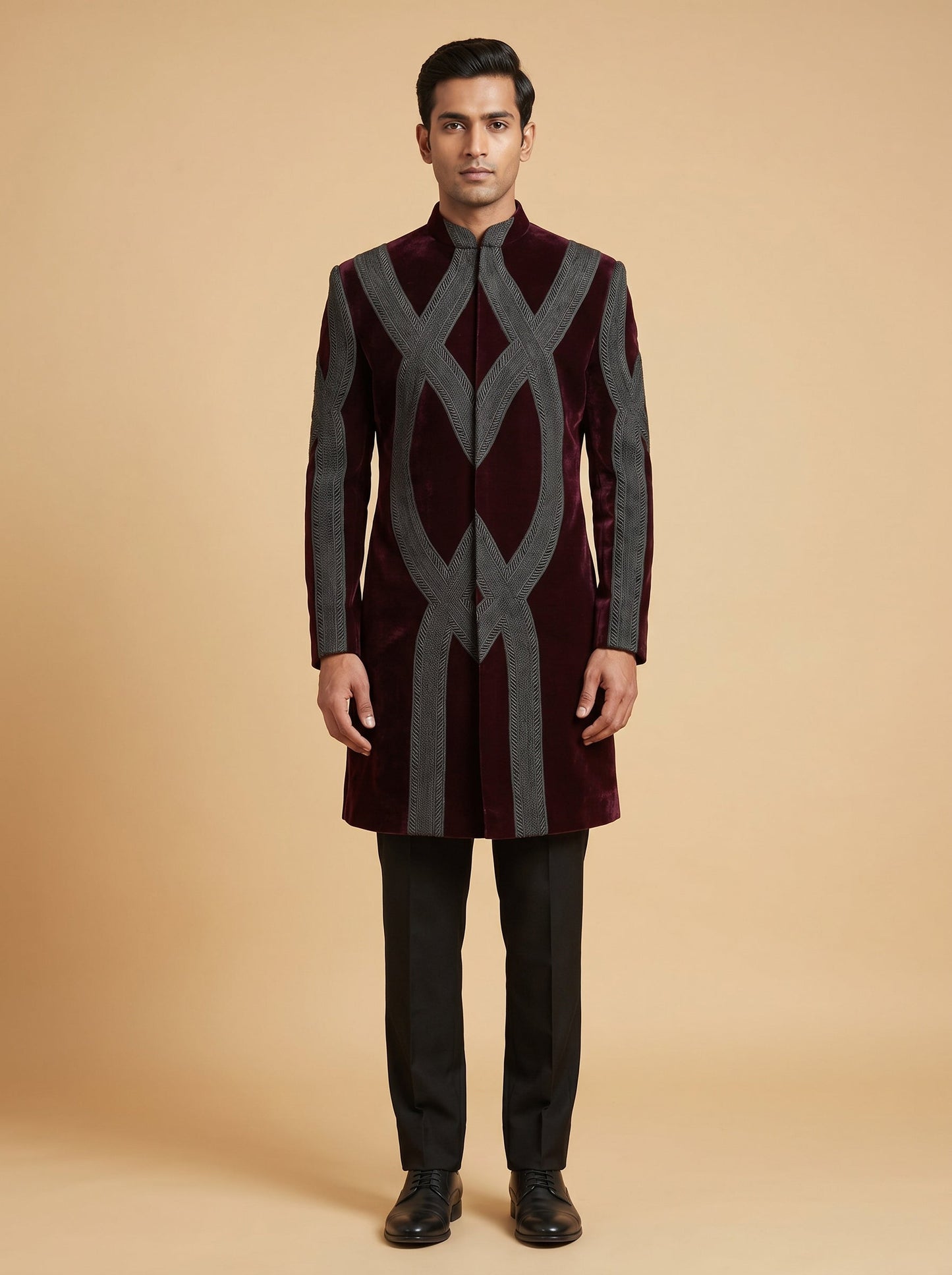 Red Designer Indowestern