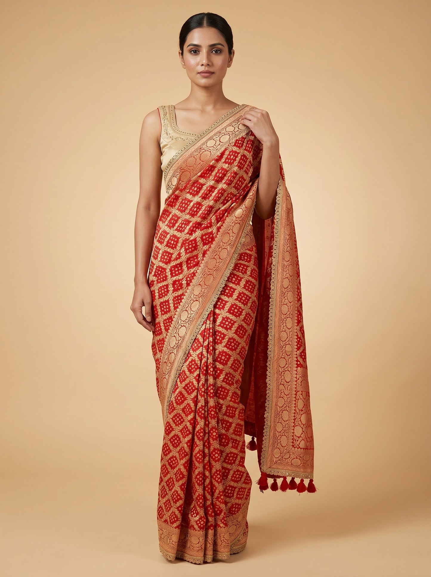 Red Legendary Embroidered Saree