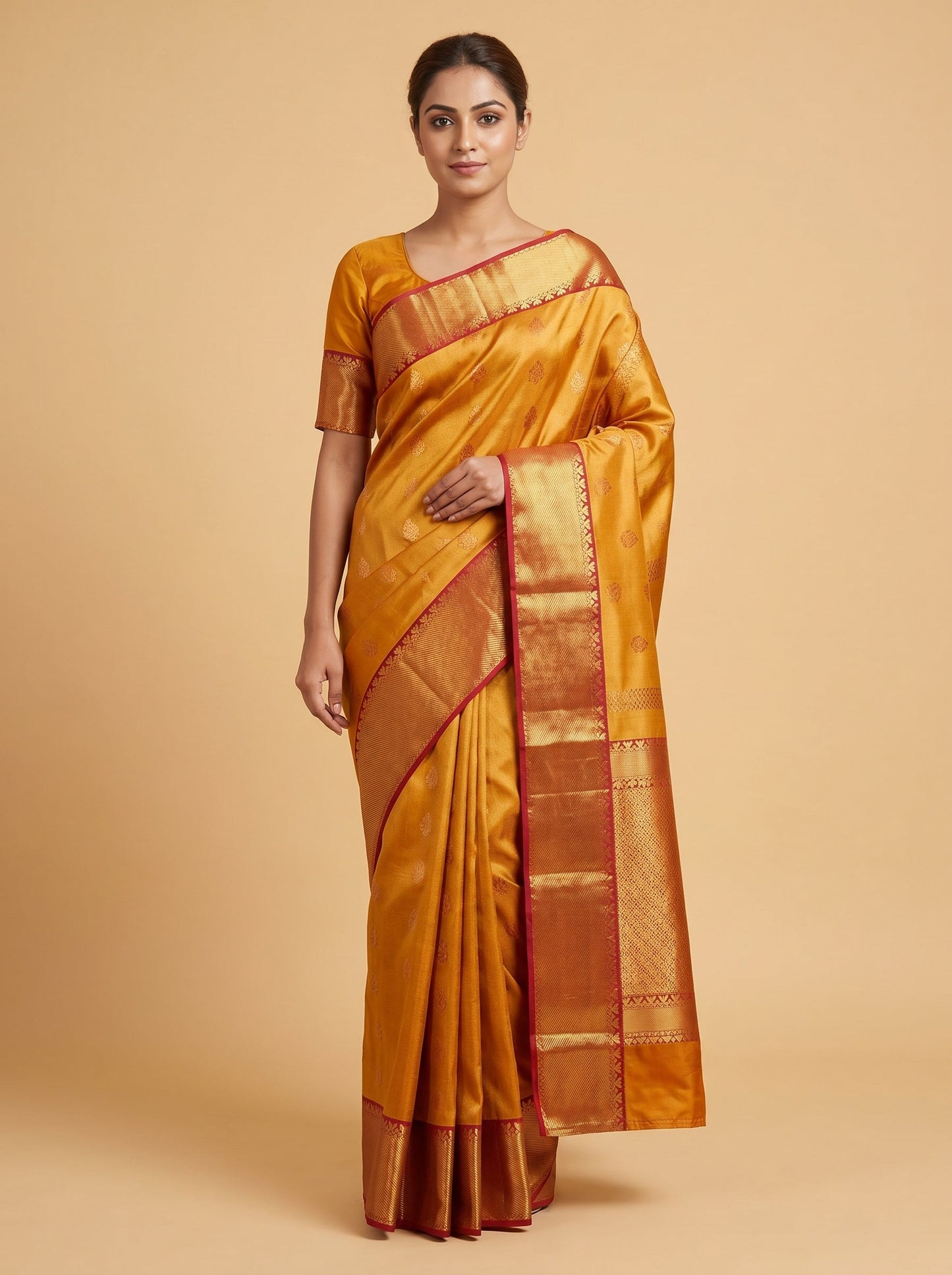 Red Power Statement Handloom Saree