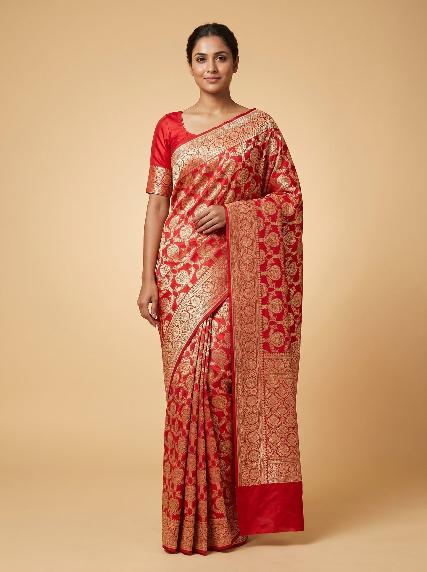 Red Cultured Saree