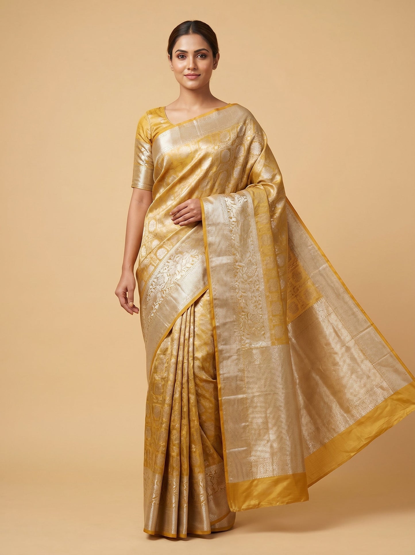 Regal Gold Glow Handloom Saree
