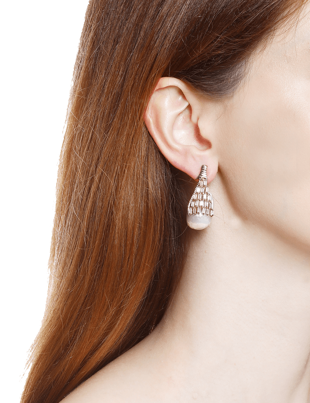Pearl Gush Rose Drops Earrings