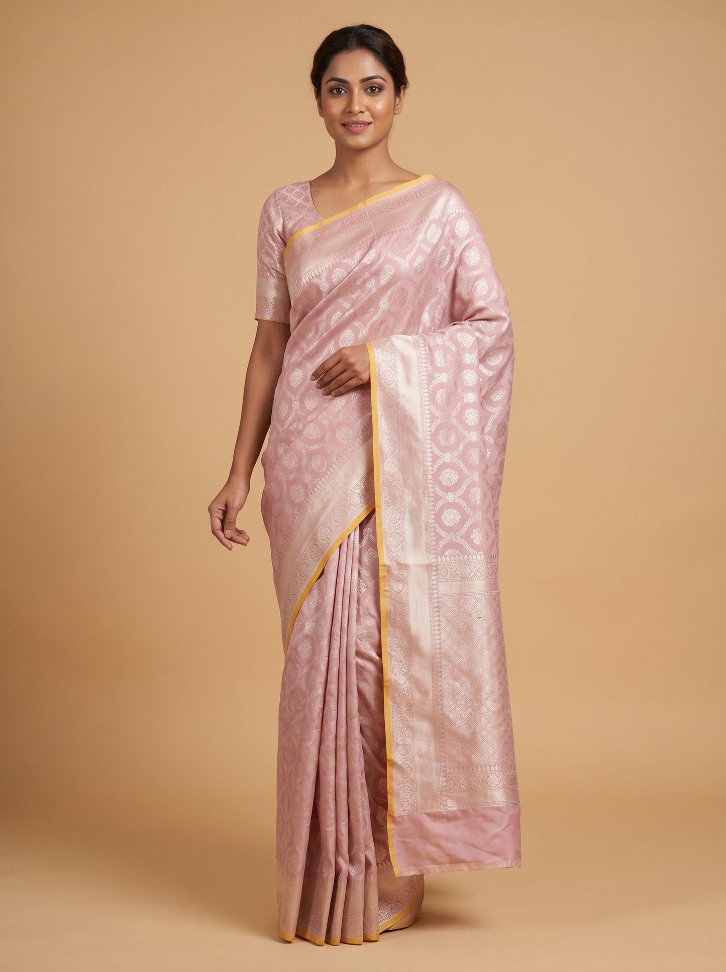 Rose Pink Petal Touch Handloom Saree