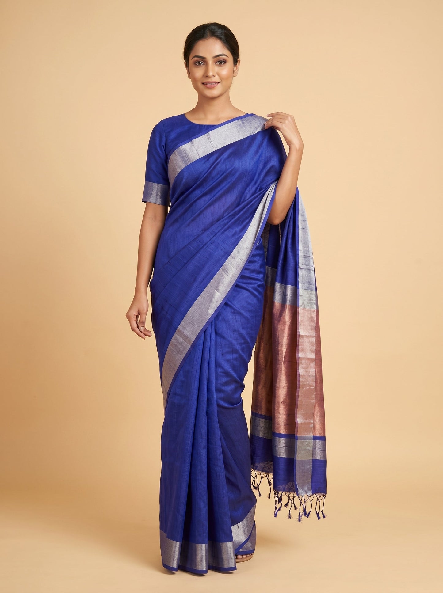 Royal Drape Purple Handloom Saree