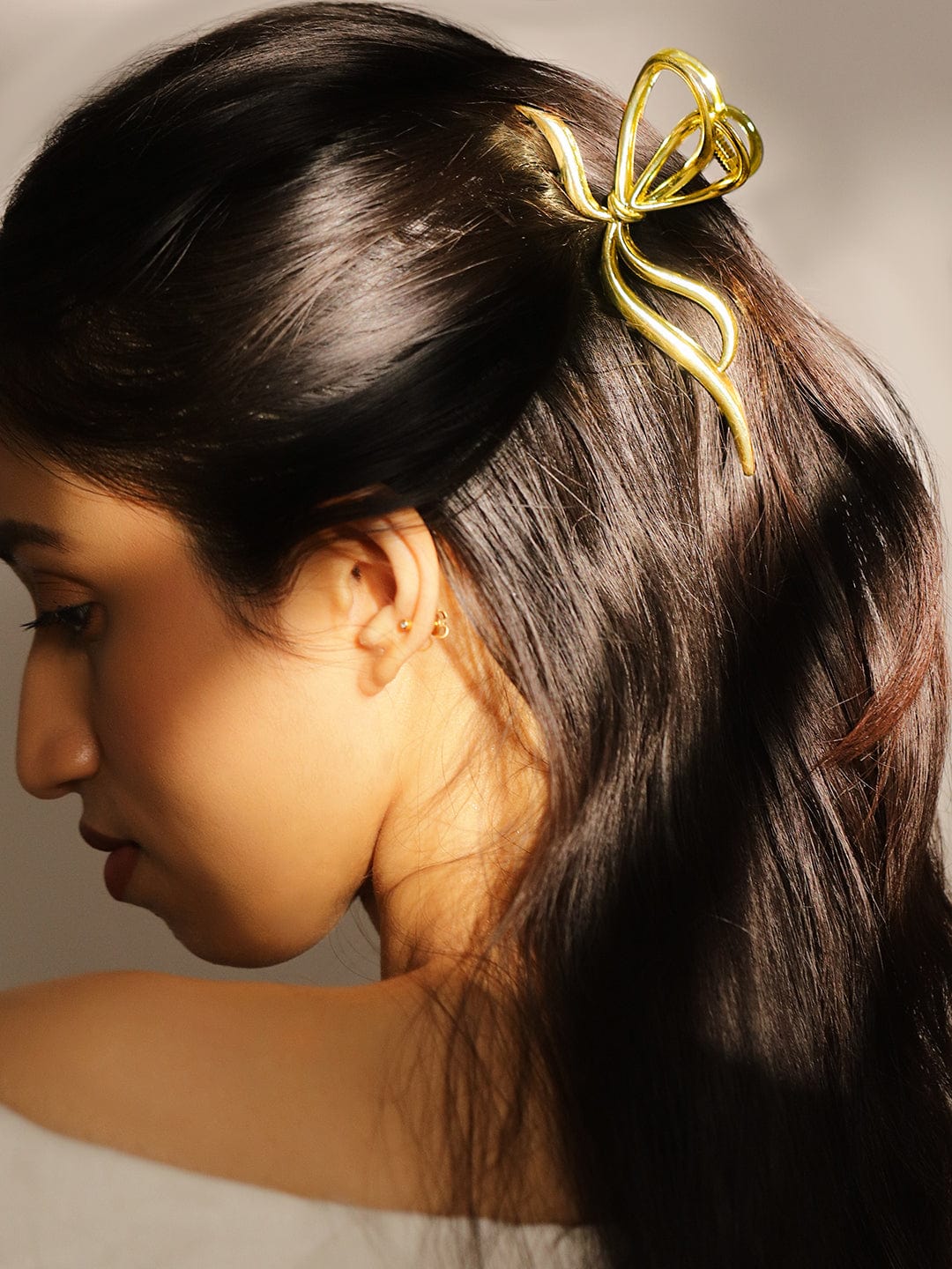 Gold Toned Hair Claw Clip